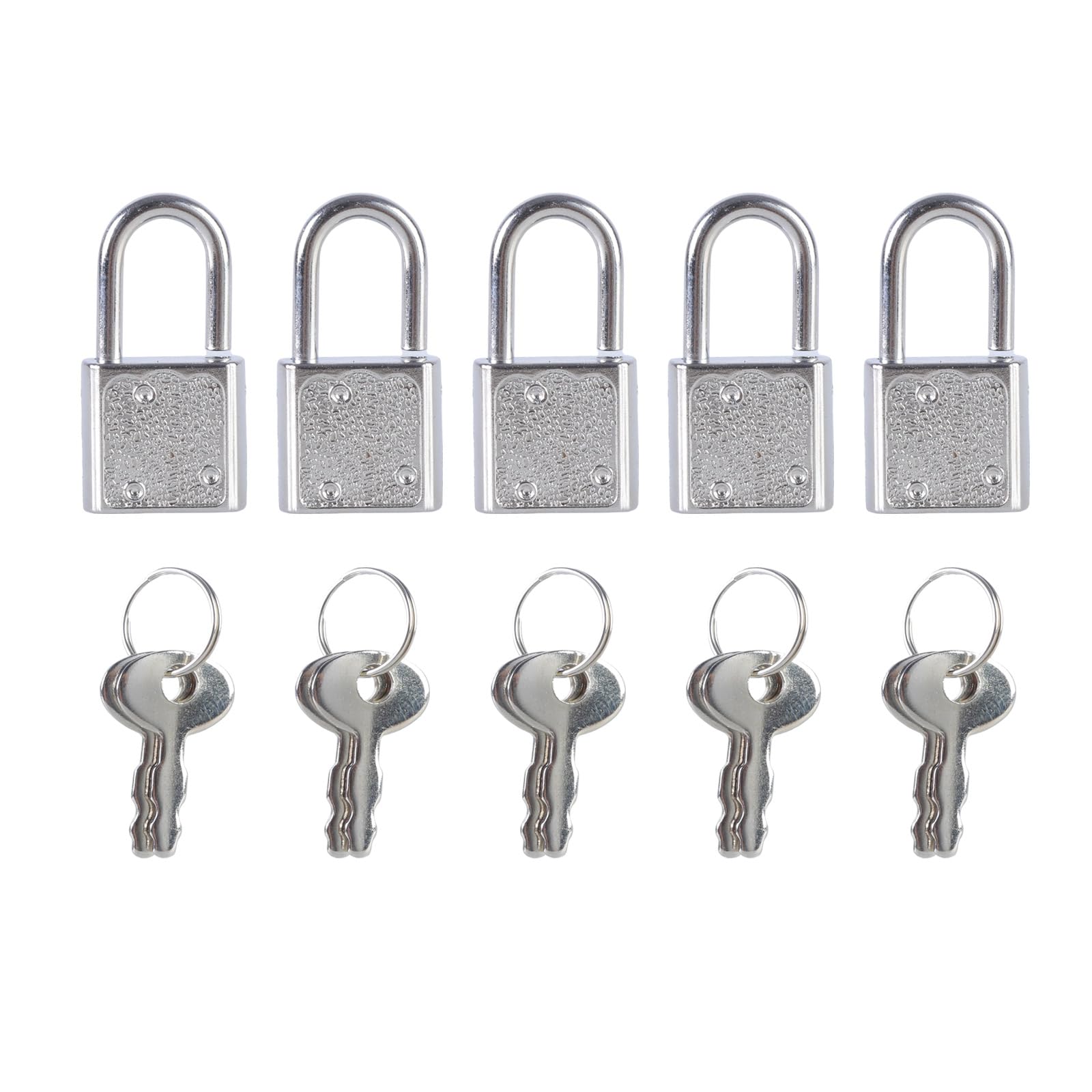 5Pcs Zincs Alloy Padlock Portable Suitcases Locker Securing Small Luggage Box with Diaries Padlocks Diaries Padlocks