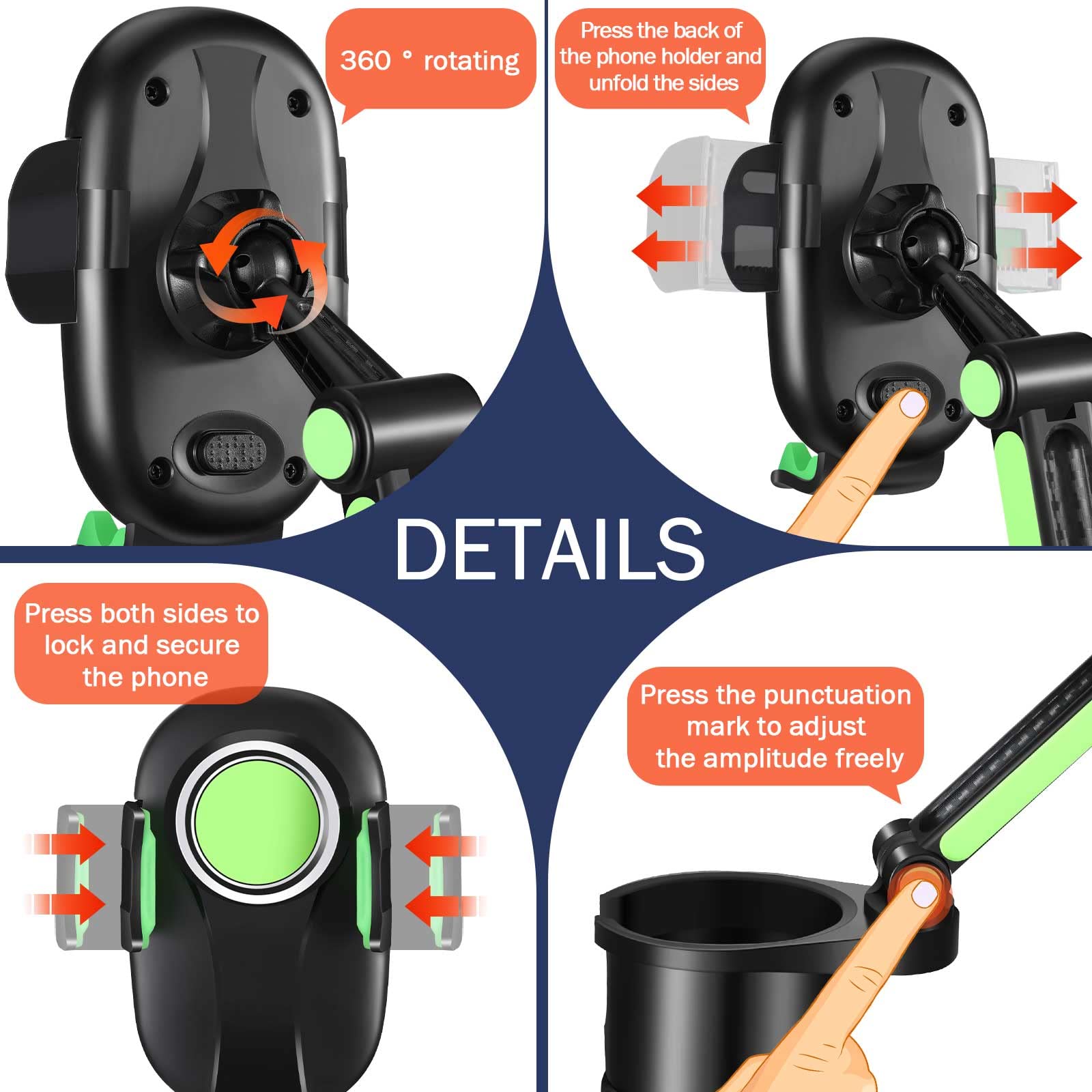 Porte-gobelet De Voiture Avec Support De Téléphone Portable