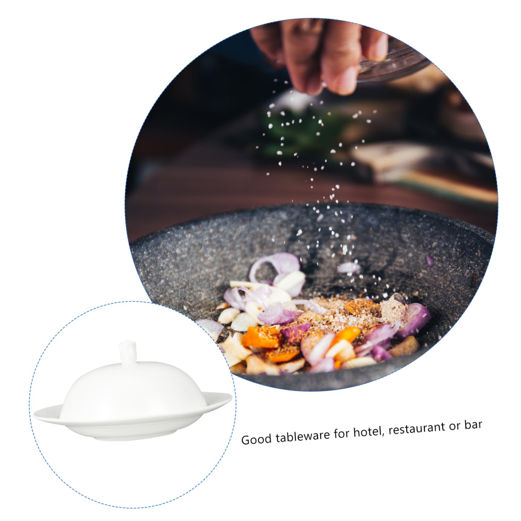 Keramikplatte mit Glatten Kanten Weiße Servierplatte aus Keramik und Langer mit Deckel und Langer für Steak und Snacks für Restaurant und Hotelgebrauch