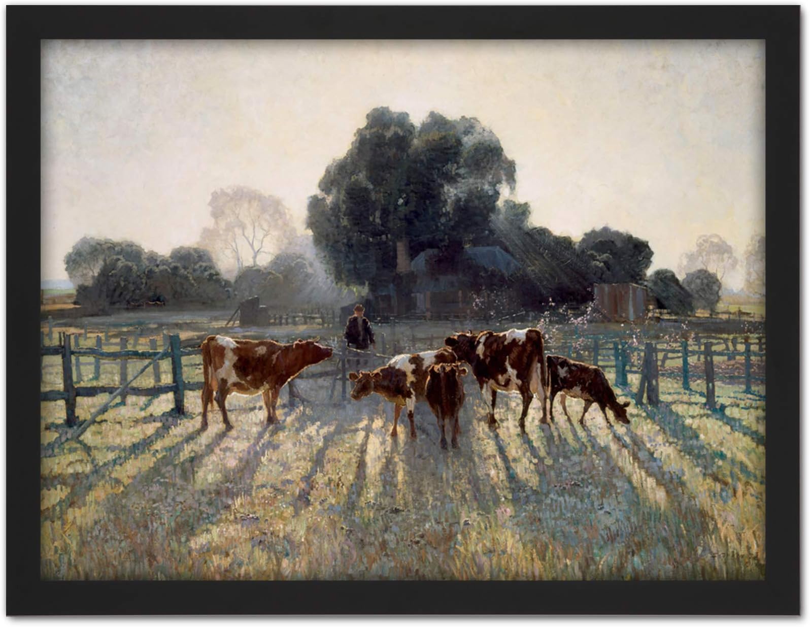 Fine Art Prints Elioth Gruner Spring Frost Large Framed Poster Wall Decor 18x24
