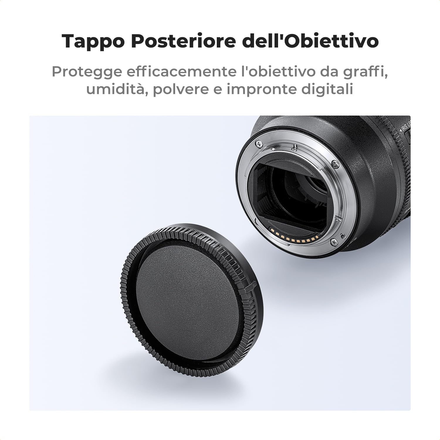 K&F Concept 2pack Tappo Corpo e Coperchio Posteriore per Obiettivo Compatibile con Sony A6700 A6600 A6500 A6400 A6000 A5100 A5000 A7CR II A7S A7R M2 M3 M4 M5 FX3 FX30 A9II ZV-E10 NEX-6 NEX-7 NEX-3
