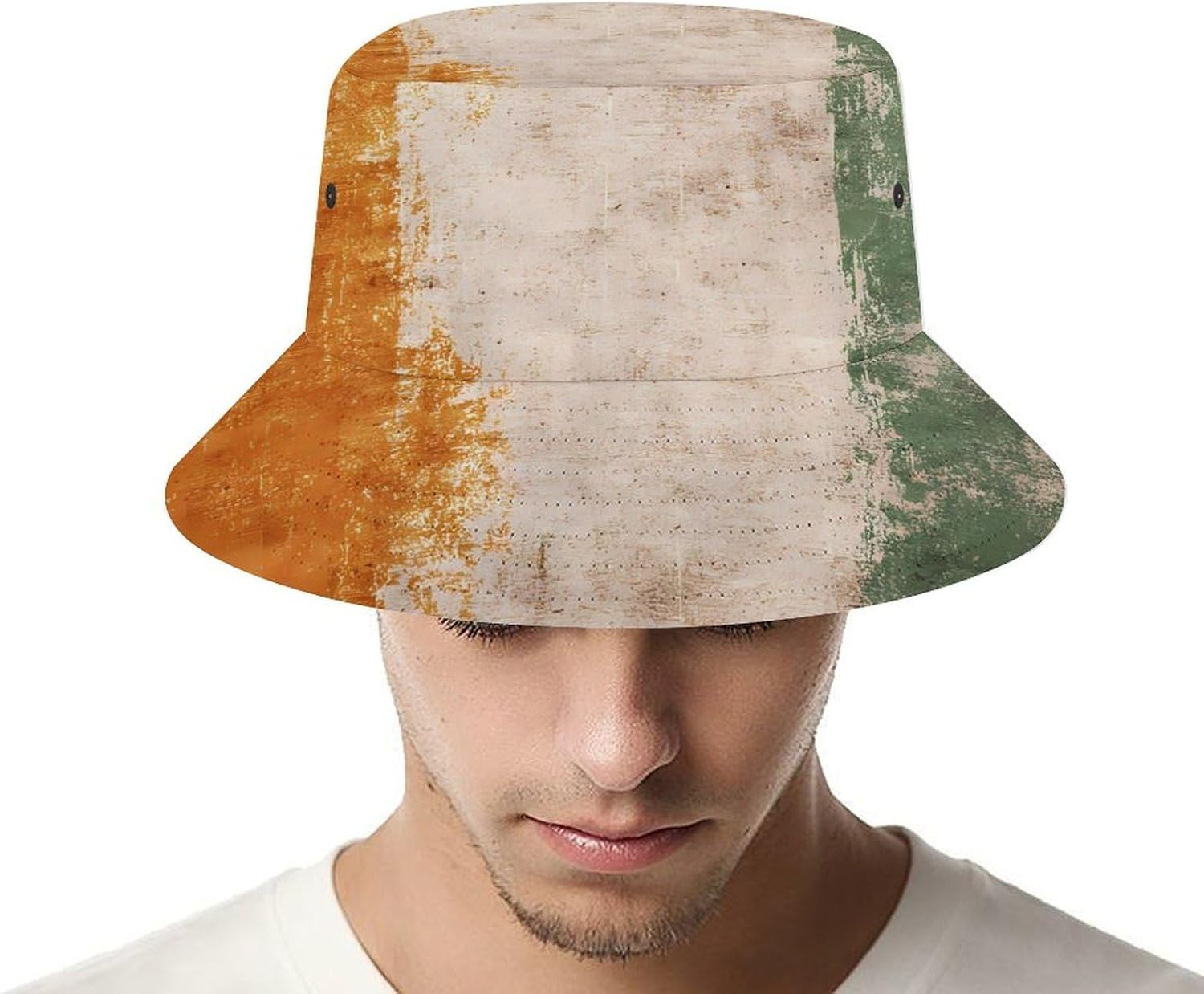 Vintage Ivory Coast Flag Bucket Hat Sun Hats for Men Women Beach Fishing Hat Summer Cap