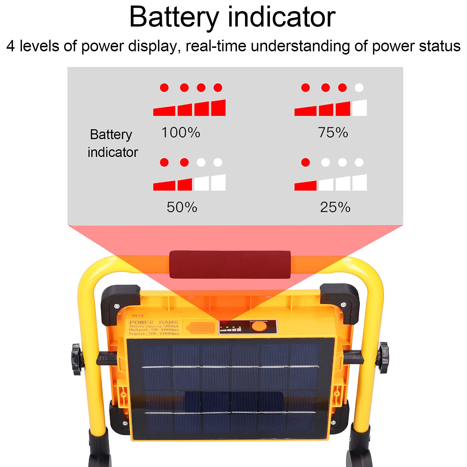 Amazon | 充電式 LED 作業灯 100W 8000LM IP65 防水 ポータブル