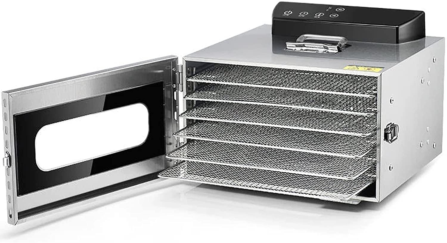 SFDERBFHousehold Food Dehydrator Fruit Meat Food Dryer Air Dryer With Digital Timer and Temperature Control Vegetables 6 Trays