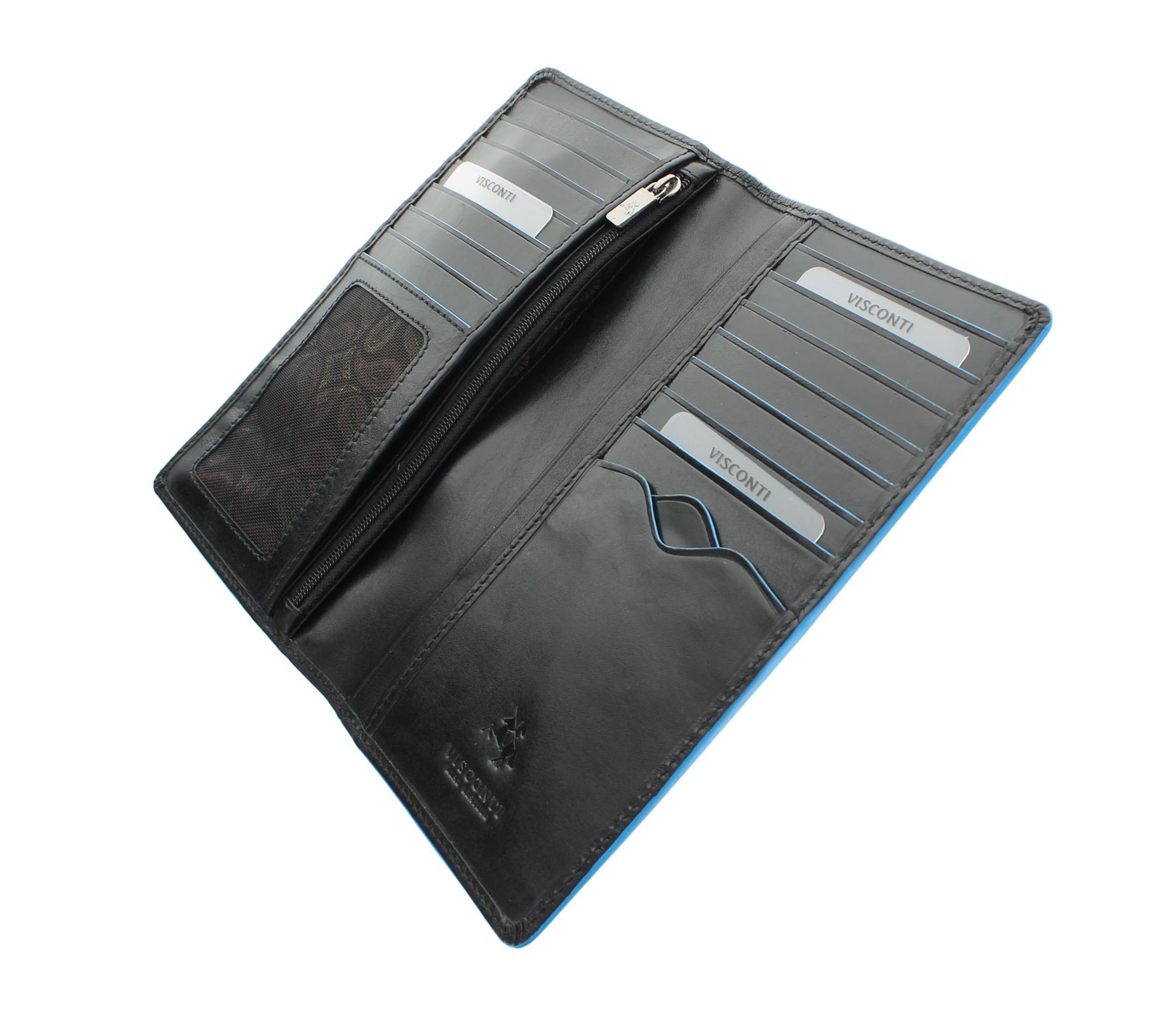 Visconti Alps Collection Jean-Paul Portefeuille de Veston en Cuir avec Protection RFID - ALP88 Noir