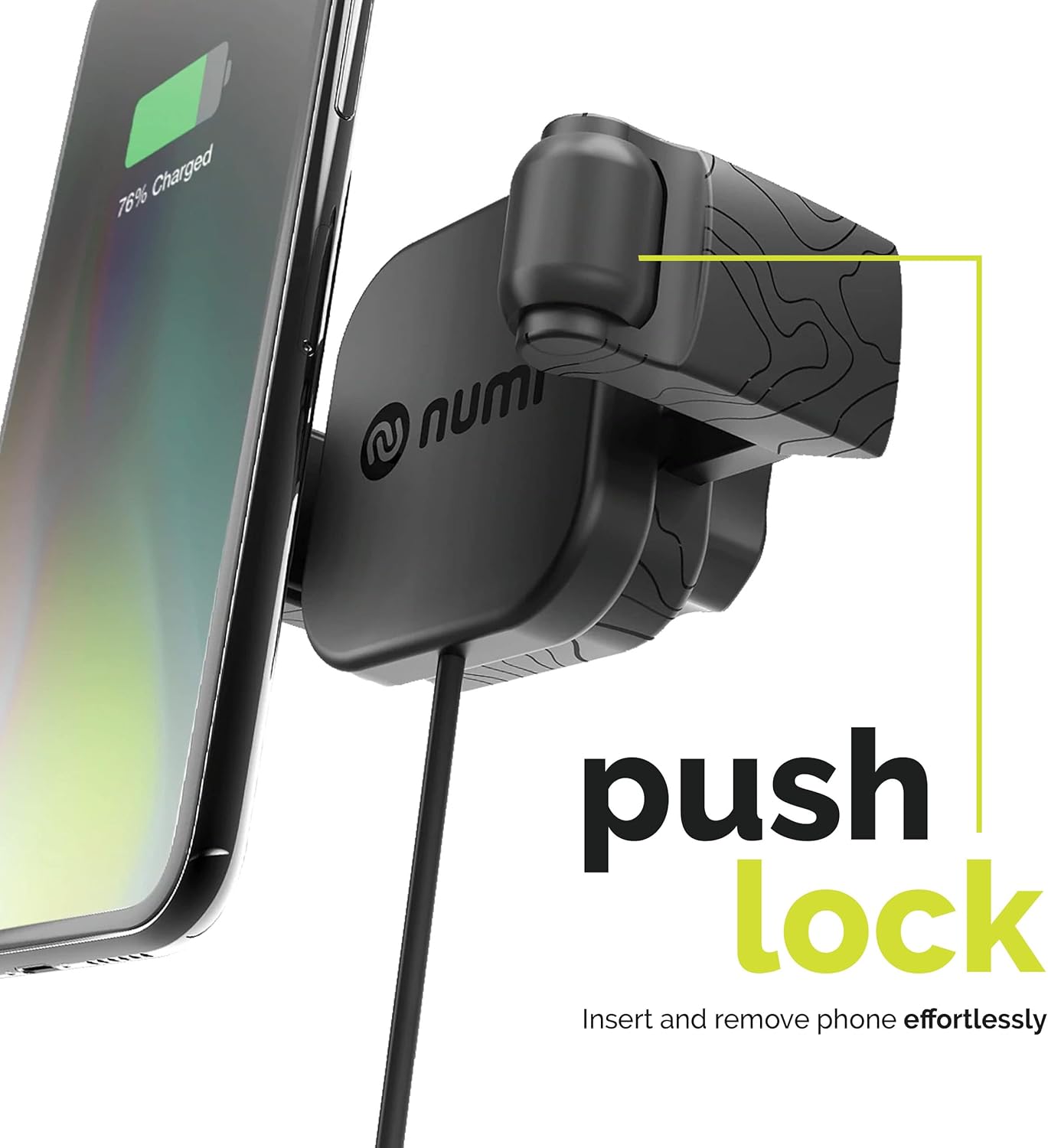 HandStands Numi Air Dock Plus Combo Pack - Wireless Car Phone Mount and Phone Charger with Sticky Pad - 10-Watt Fast Charger - Car Vent Phone Mount