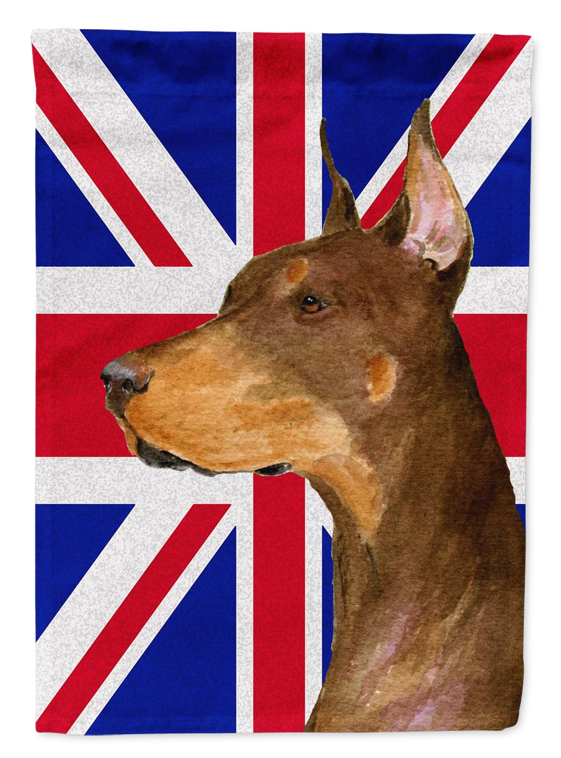 Doberman drapeau britannique Union Jack ornement multicolore