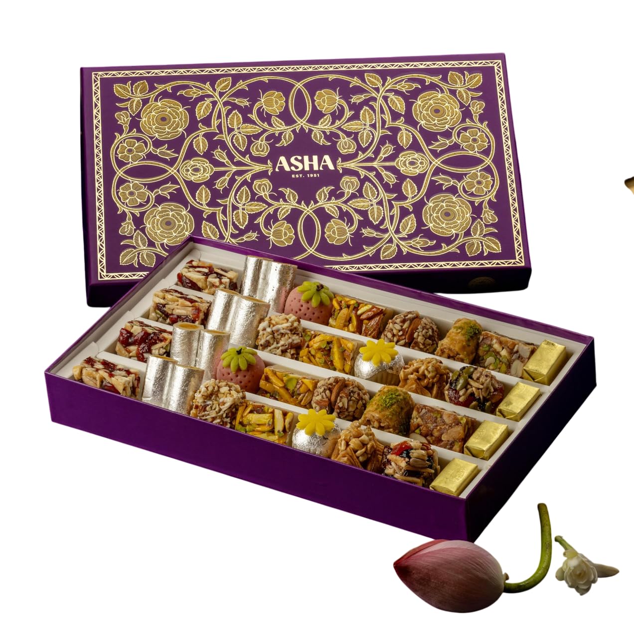 ASHA SWEETS Premium Handcrafted Assorted Box of Sweets-1 kg For Friends, Family, Relatives & Corporate Employees|Indian Traditional Mithai Box | Premium Gift hamper For Festivals | Made with Goodness of Pure Ghee
