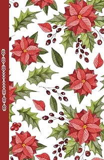 Festive Blooms Journal – Red Poinsettia Holiday Writing Journal | for Writers, Teens and Adults: 120 Lined pages, hardcover, 5.5 x 8.5 inches, poinsettia-themed endpapers, self-care diary, gift idea