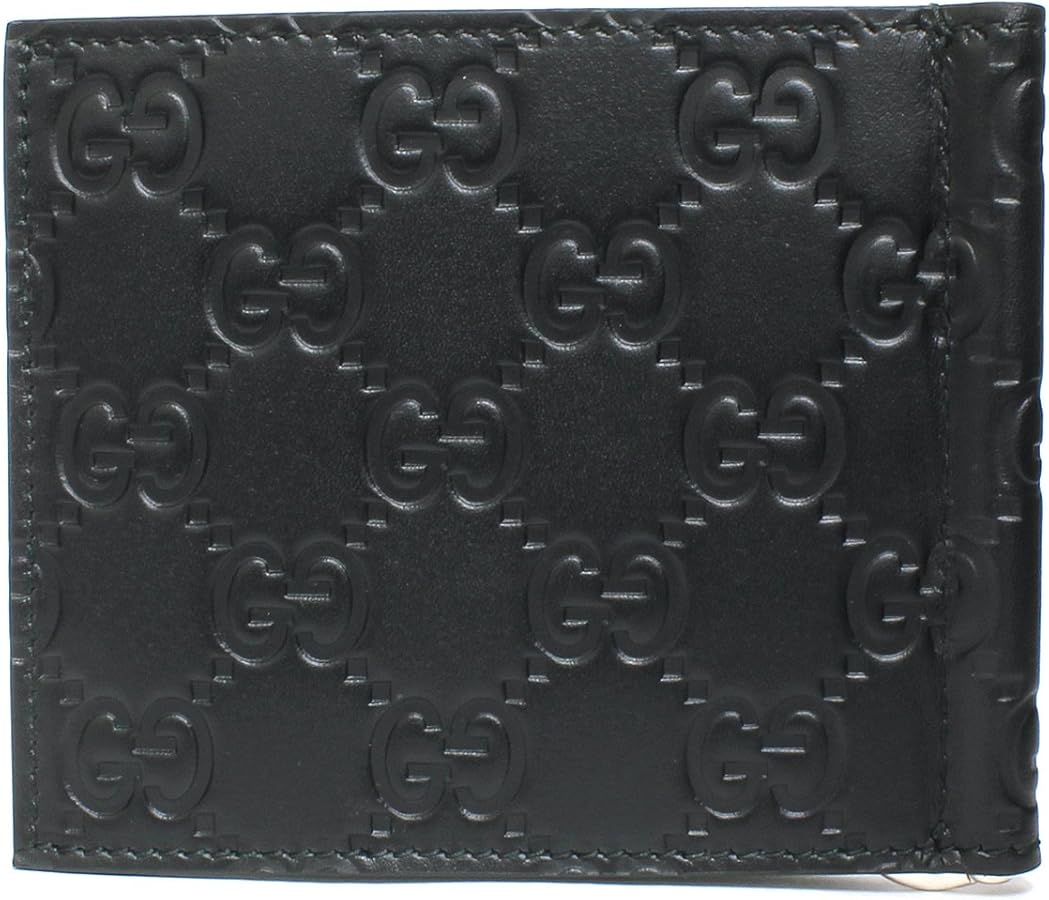 希少✨ GUCCI グッチ マネークリップ GG シマレザー 二つ折り ブラック Amazon.co.jp: グッチ 財布 GUCCI マネークリップ 二つ折り財布