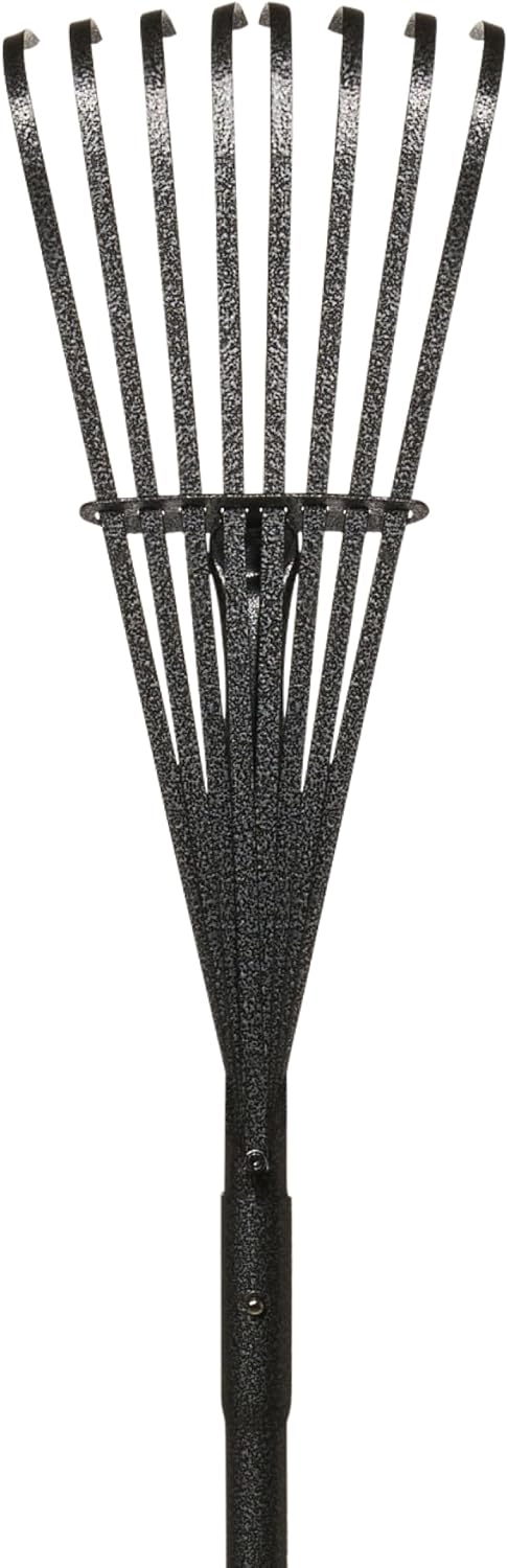 Yard Butler ILT-8 World’s Greatest Rake 8” Wide Shrub Rake Garden Rake for Lawncare - Convenient Garden Cleaning Accessory - Lightweight Handle - Steel Tines - Easy to Maneuver