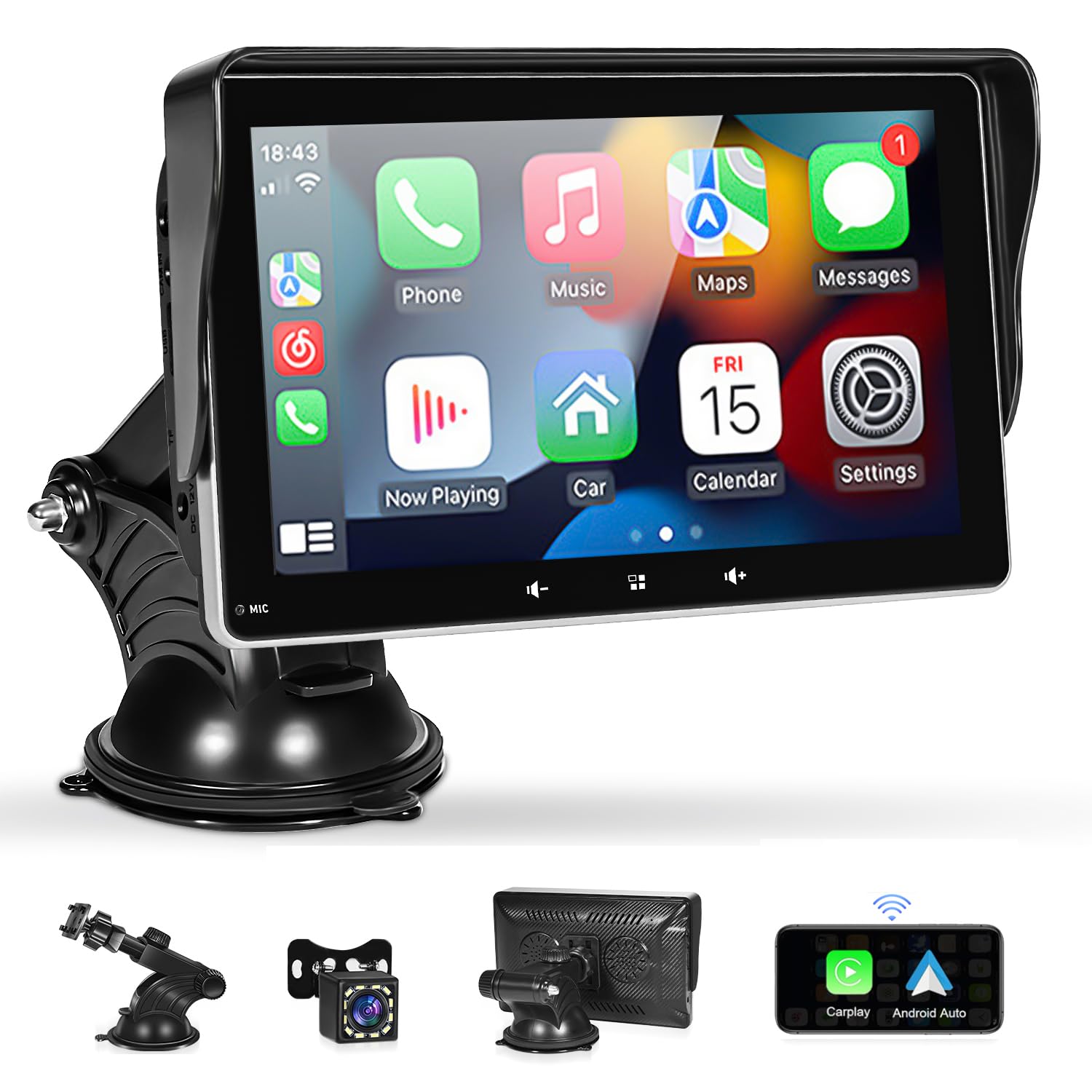 【値下げ】カーディスプレイ　Apple Carplay/Android Auto Amazon.com: Carplay Screen for car, 7 inches Car Play Screen with