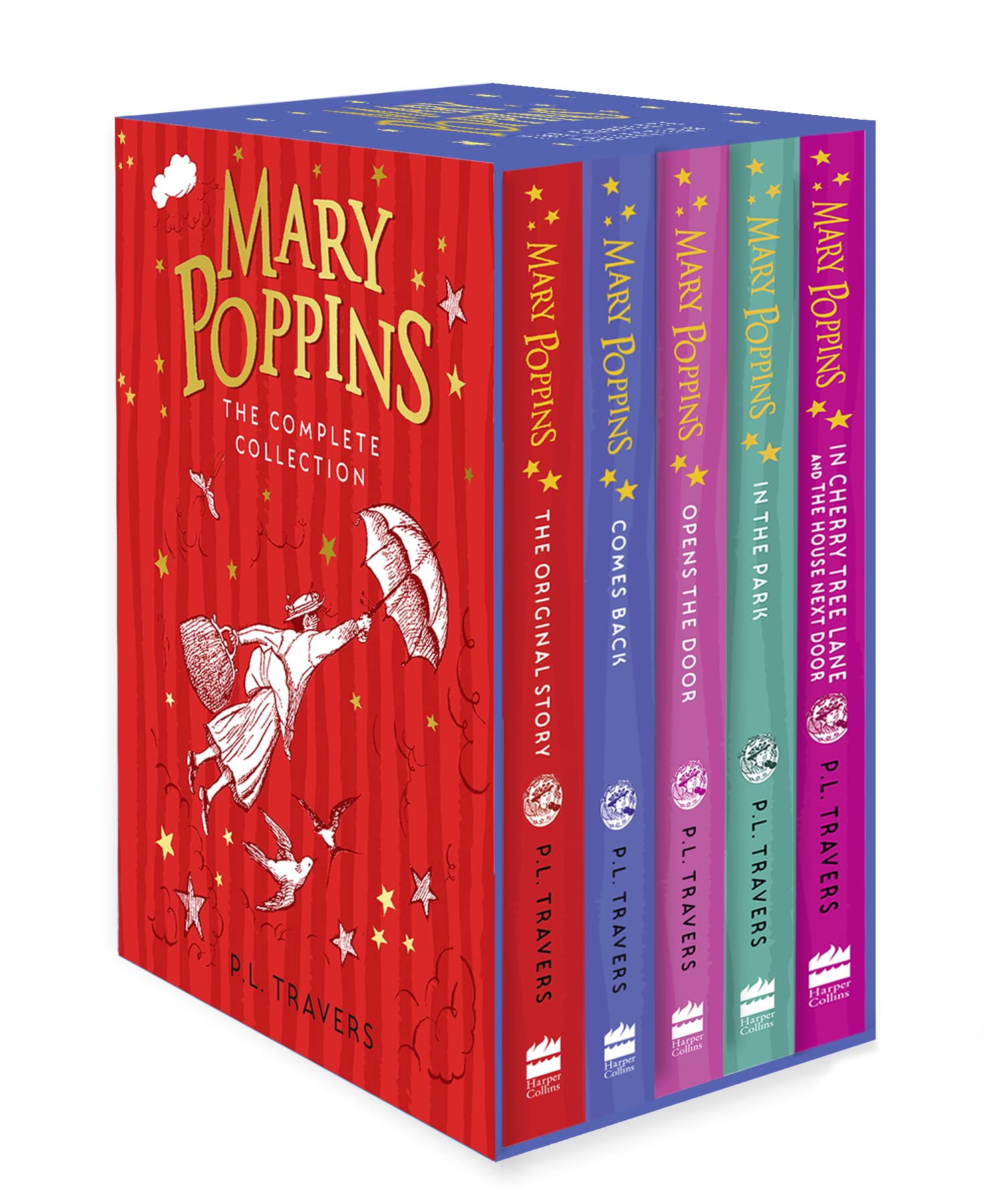 Mary Poppins – The Complete Collection Box Set: Mary Poppins, Mary Poppins Comes Back, Mary Poppins Opens the Door, Mary Poppins in the Park, Mary Poppins in Cherry Tree Lane / Mary Poppins and the House Next Door