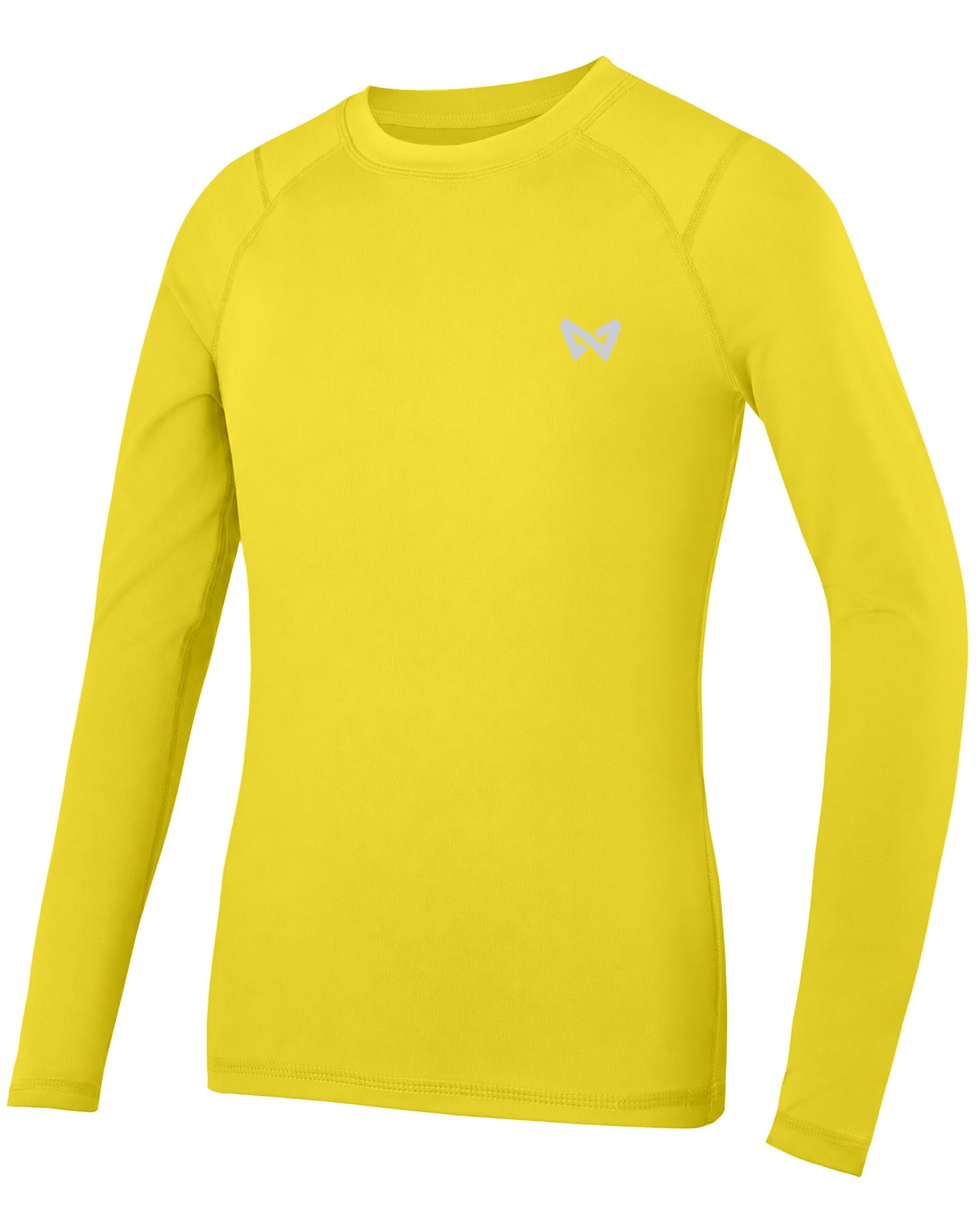 WISMBOX Kompressionsshirt Jungen 1-3 Pack, Langarm Baselayer für Fußball | Weiches Material, Schnelltrocknend, 4-Wege-Stretch, Flatlock-Nähte, Für Laufen, Fitness, Skifahren, Schule Und Outdoor