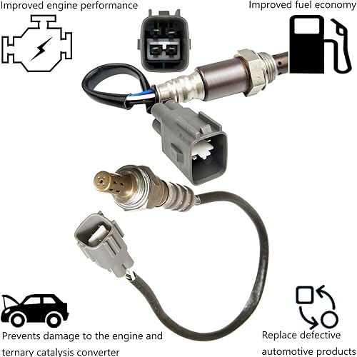 Miniatura 4 de Dropwater Juego de 2 sensores de oxígeno de repuesto para Toyota Tacoma 4.0L 2006-2005 Sensores de oxígeno ascendentes y descendentes 234-9026