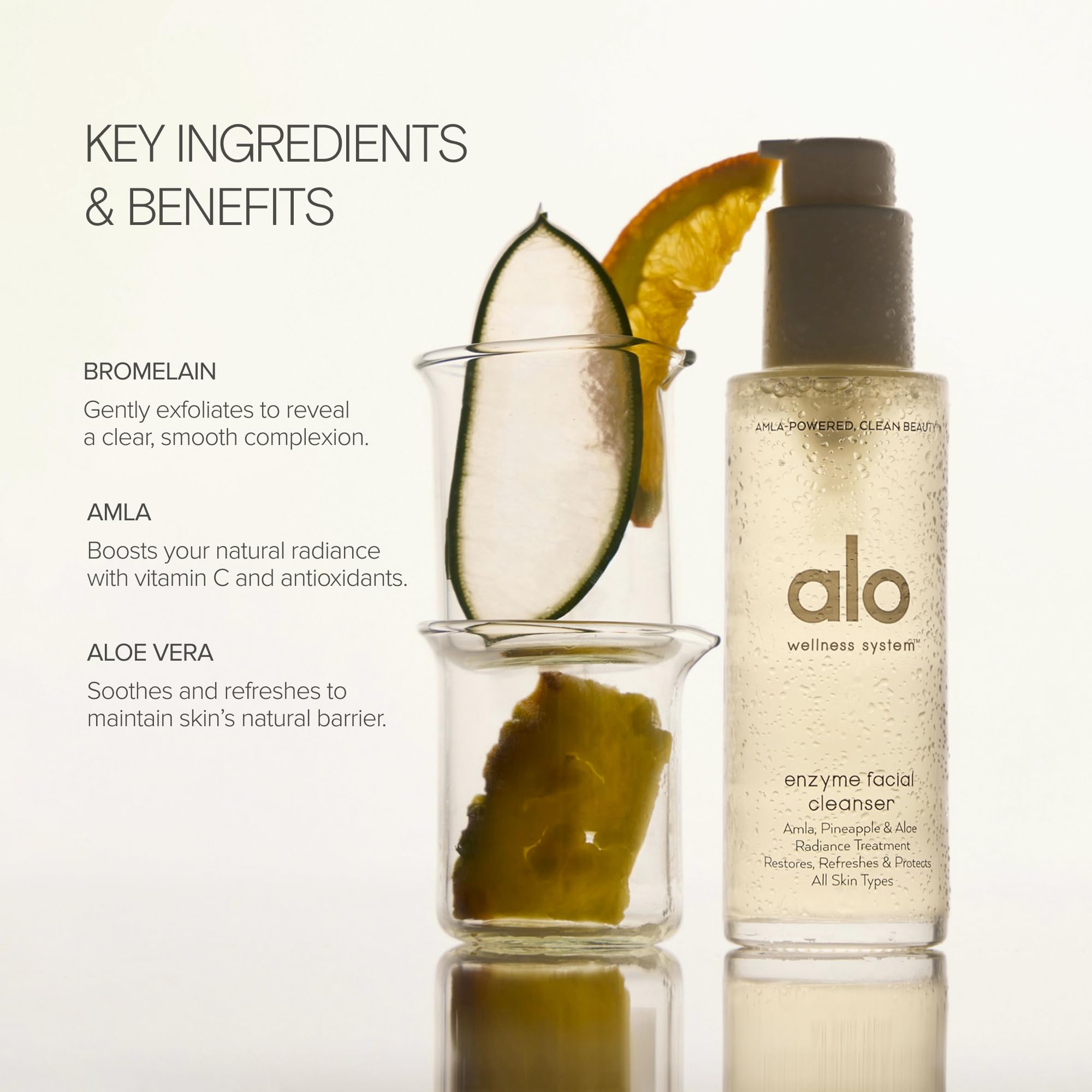 Amazon.com: Alo Enzyme Facial Cleanser | Pineapple Enzymes to Gently  Resurface Skin | Aloe & Vitamin E Smooths & Refreshes Skin | 3.2 fl. oz :  Beauty & Personal Care