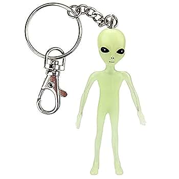 激レア　ALIEN GLOW-IN-THE-DARK KEYRING Amazon.com: Glow In The Dark Alien Keychain, Black light