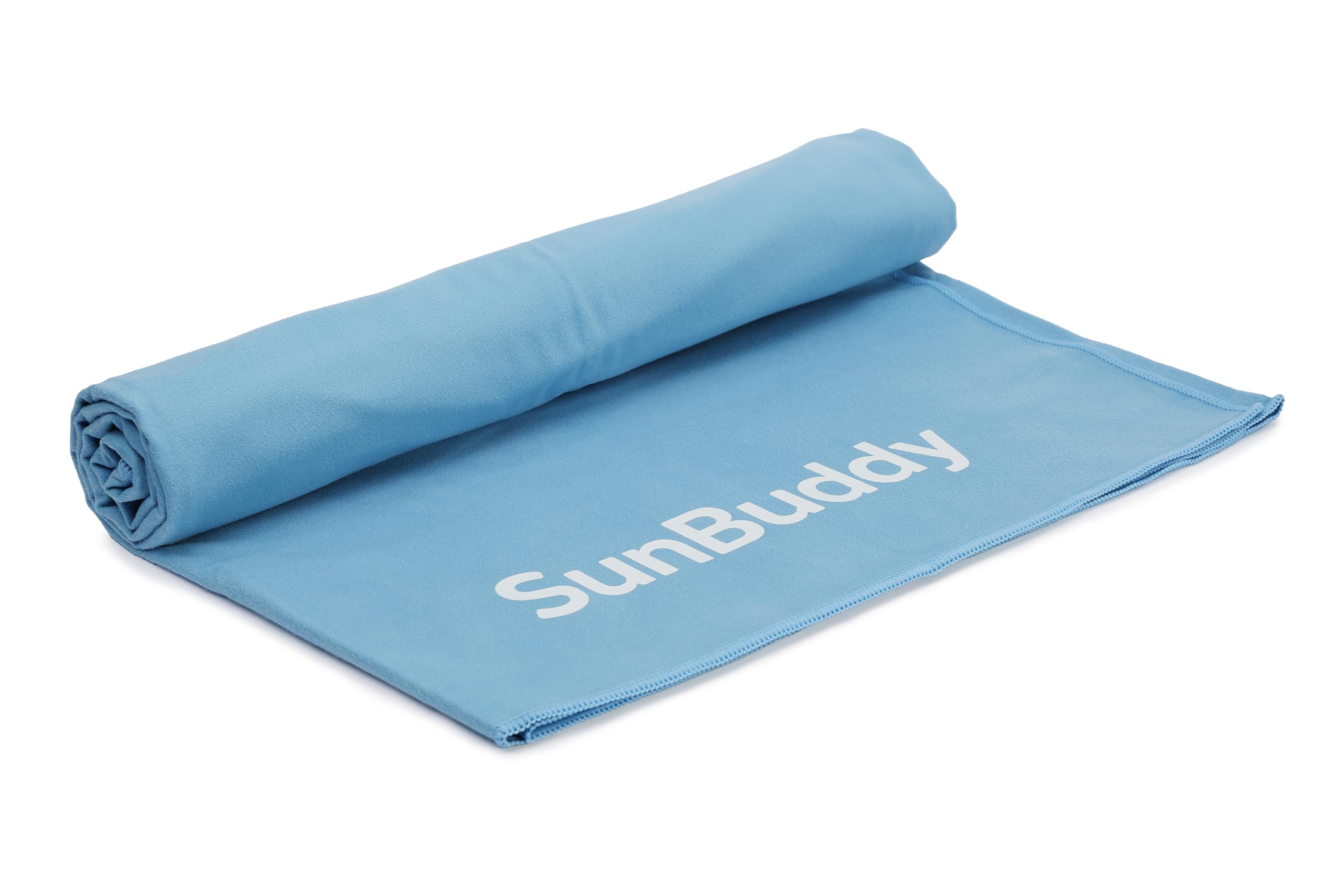 Sunbuddy Blue Microfibre Towel – Quick Dry, Lightweight, Super Absorbent, Sand-Free Travel & Gym Towel – Grey (Blue)