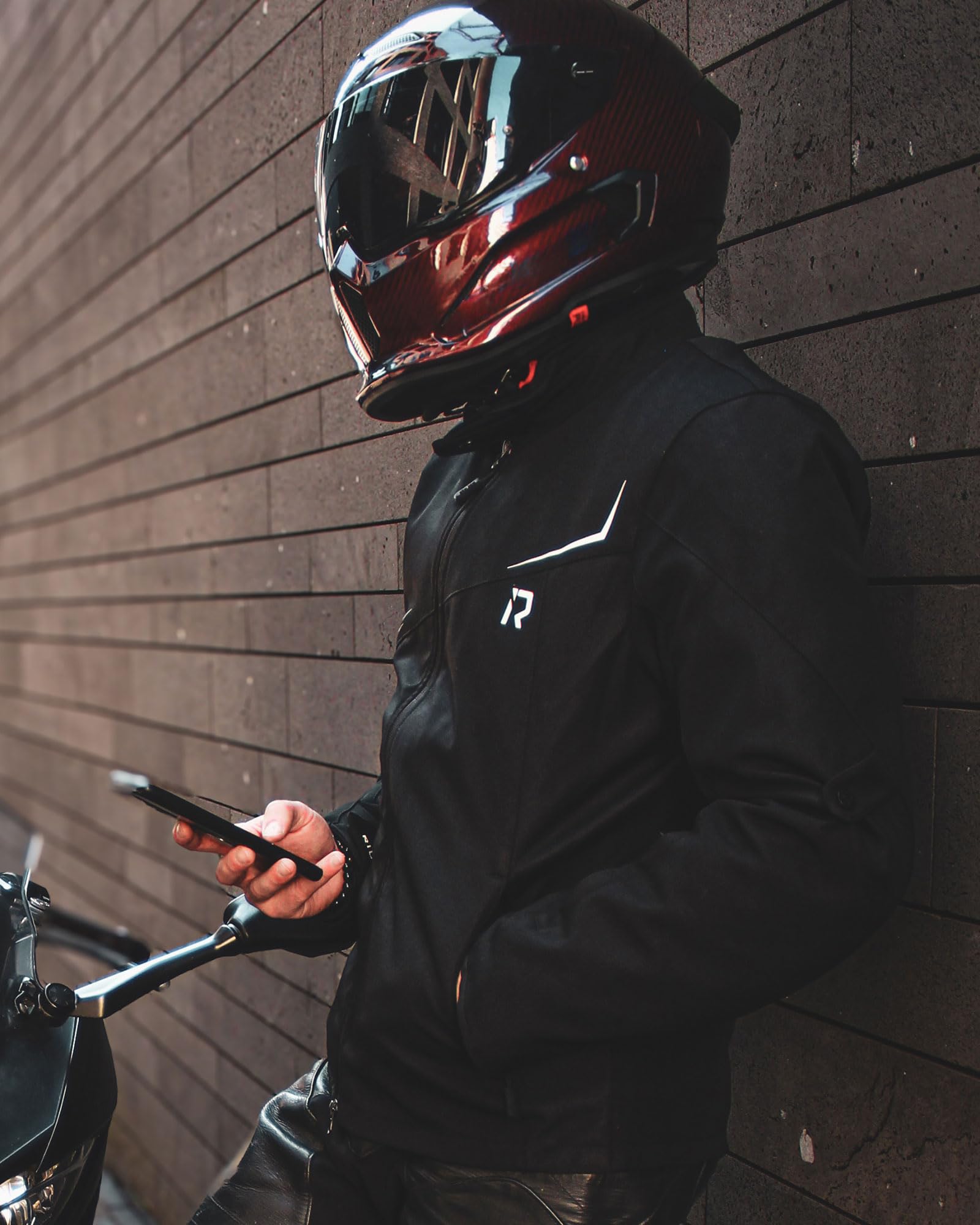 RIDEIRON Chaqueta Moto Hombre con Protectores CE, Forro Extraíble, Chaqueta Moto para Proteger contra el Frío y el Viento,Todas las Estaciones,Negro