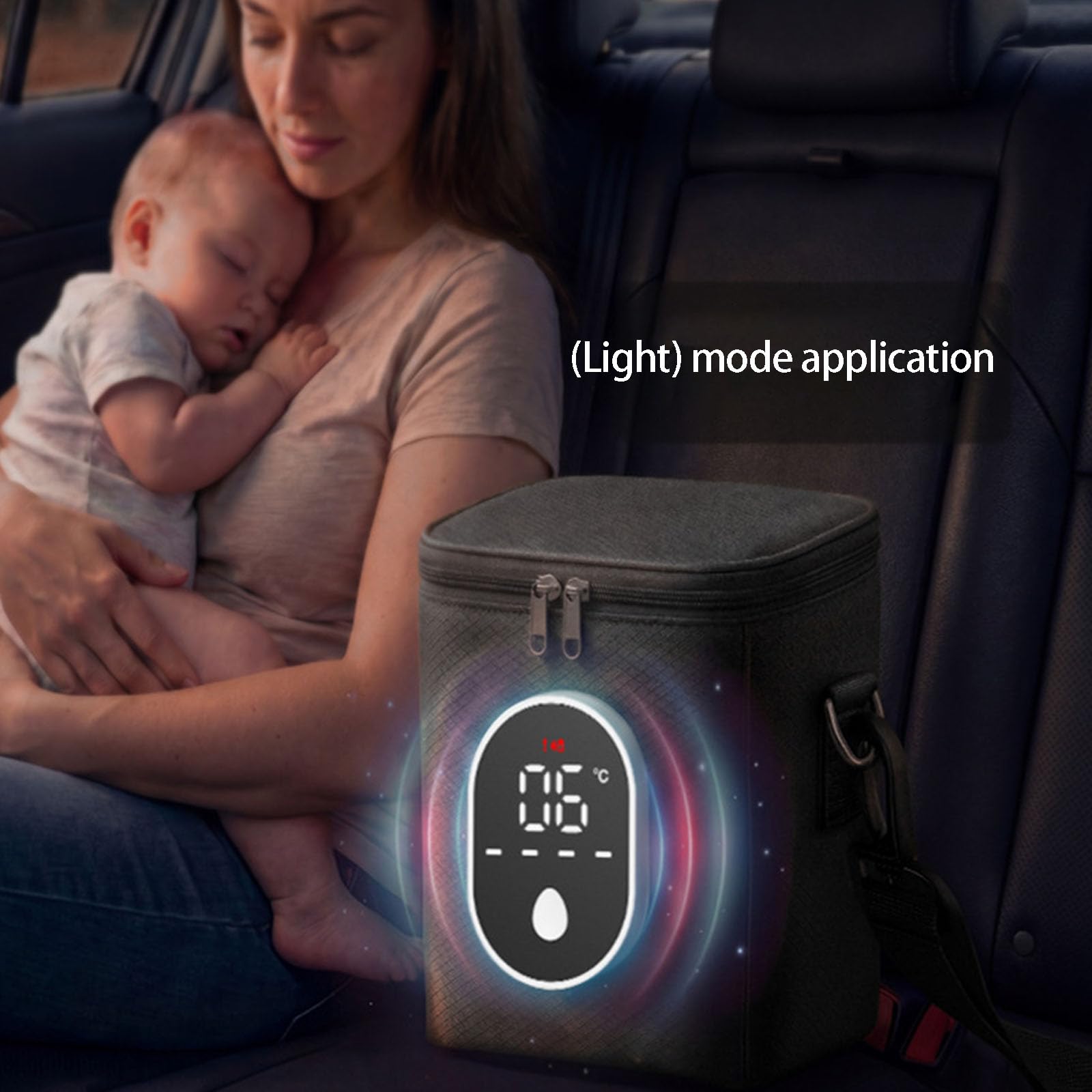 Sac de refroidissement portable pour lait maternel avec affichage numérique de la température et poches de glace rechargeables pour le voyage Sac de refroidissement du lait rechargeable