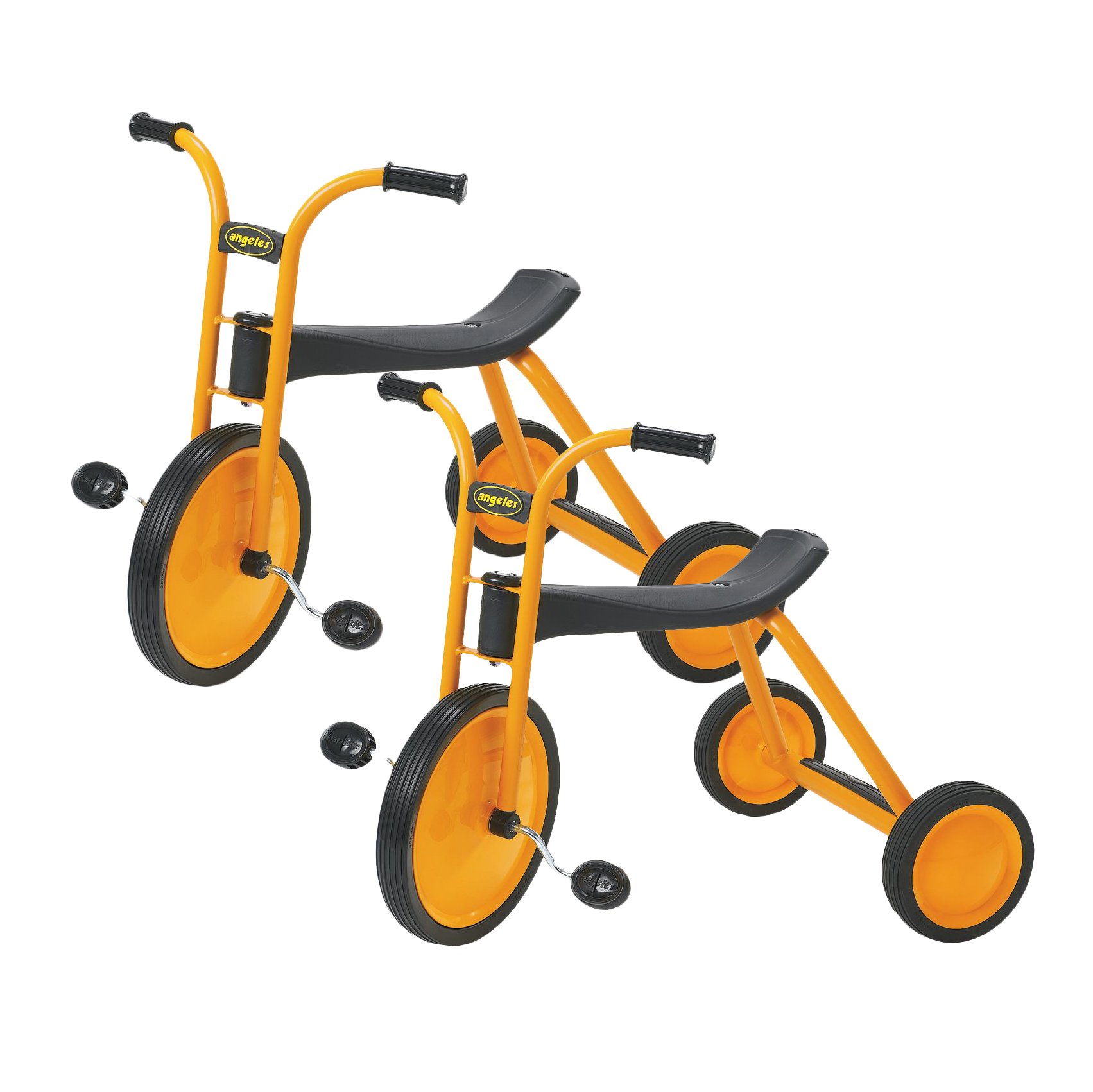 Angeles MyRider Maxi Tricycles, 2 Pack, Kids/Toddler Ride On Toys, Girls/Boys Big 3 Wheel Trikes, Daycare/Preschool/Homeschool, Yellow/Blk