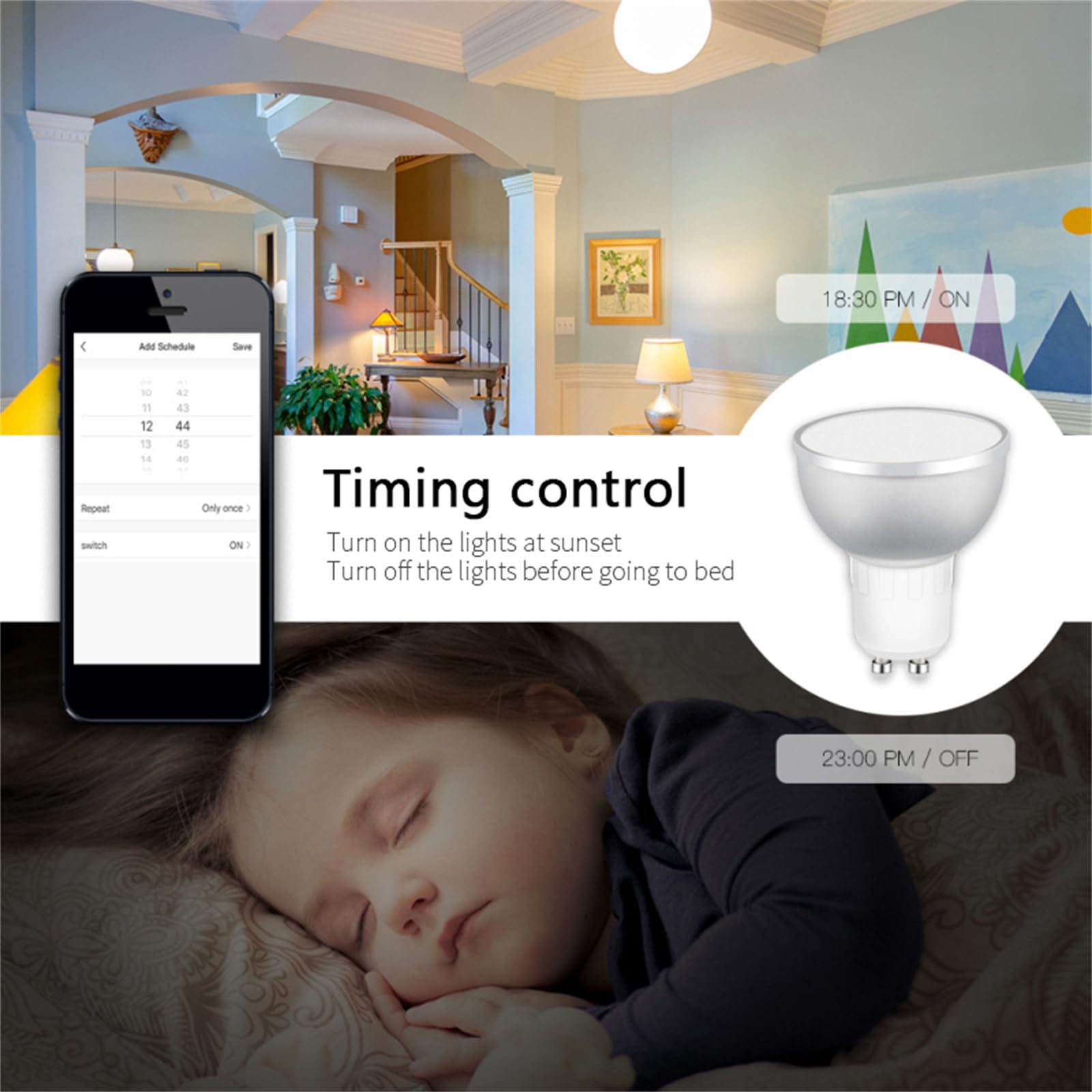 Bombilla LED Inteligente Tuya, 5W, RGBCW, Control Por Voz, Compatible Con Alexa Echo Plus, Google Home Smart Things Necesita Puerta De Enlace,2 pc