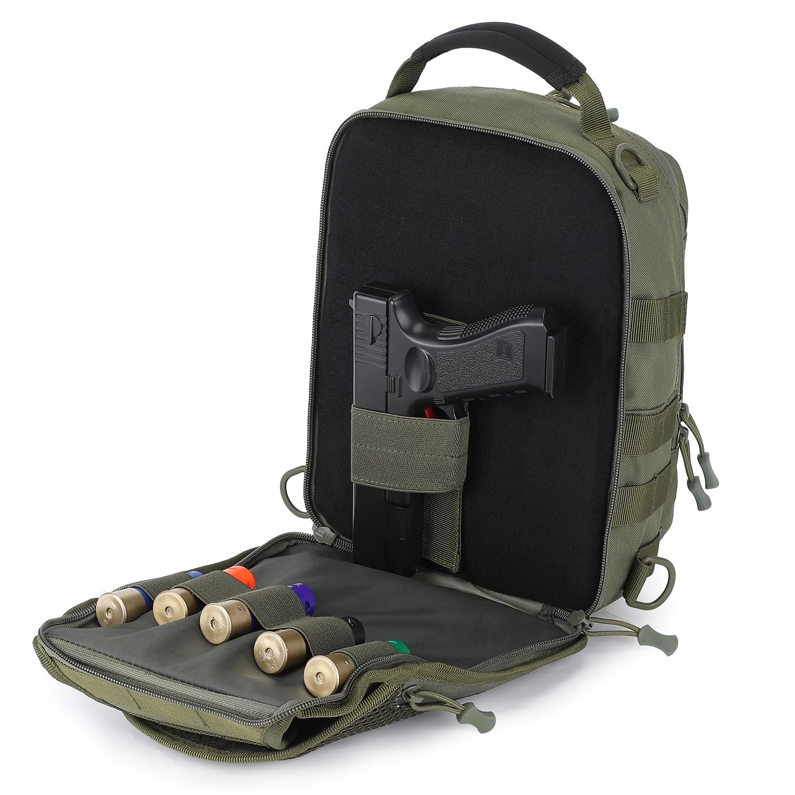HUNTVP Brusttasche Schultertasche Chest Pack Slingrucksack Molle Crossbody Bag Umhängetasche Mini für Herren Damen Reise Wandern Outdoor