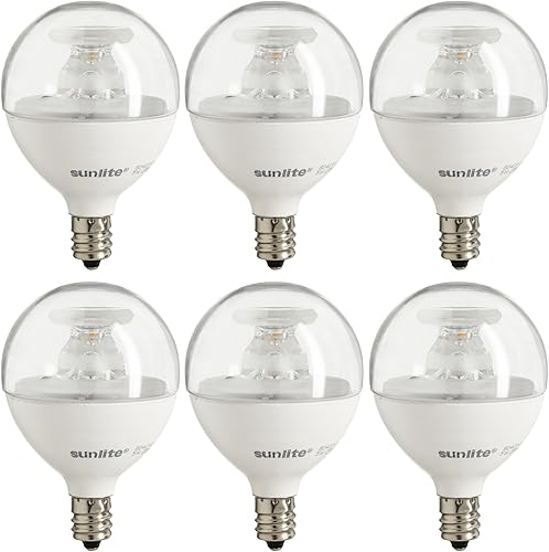 Globo LED Sunlite equivalente a 40vatios (solo utiliza 5vatios) Bombilla G16.5 esmerilada regulable