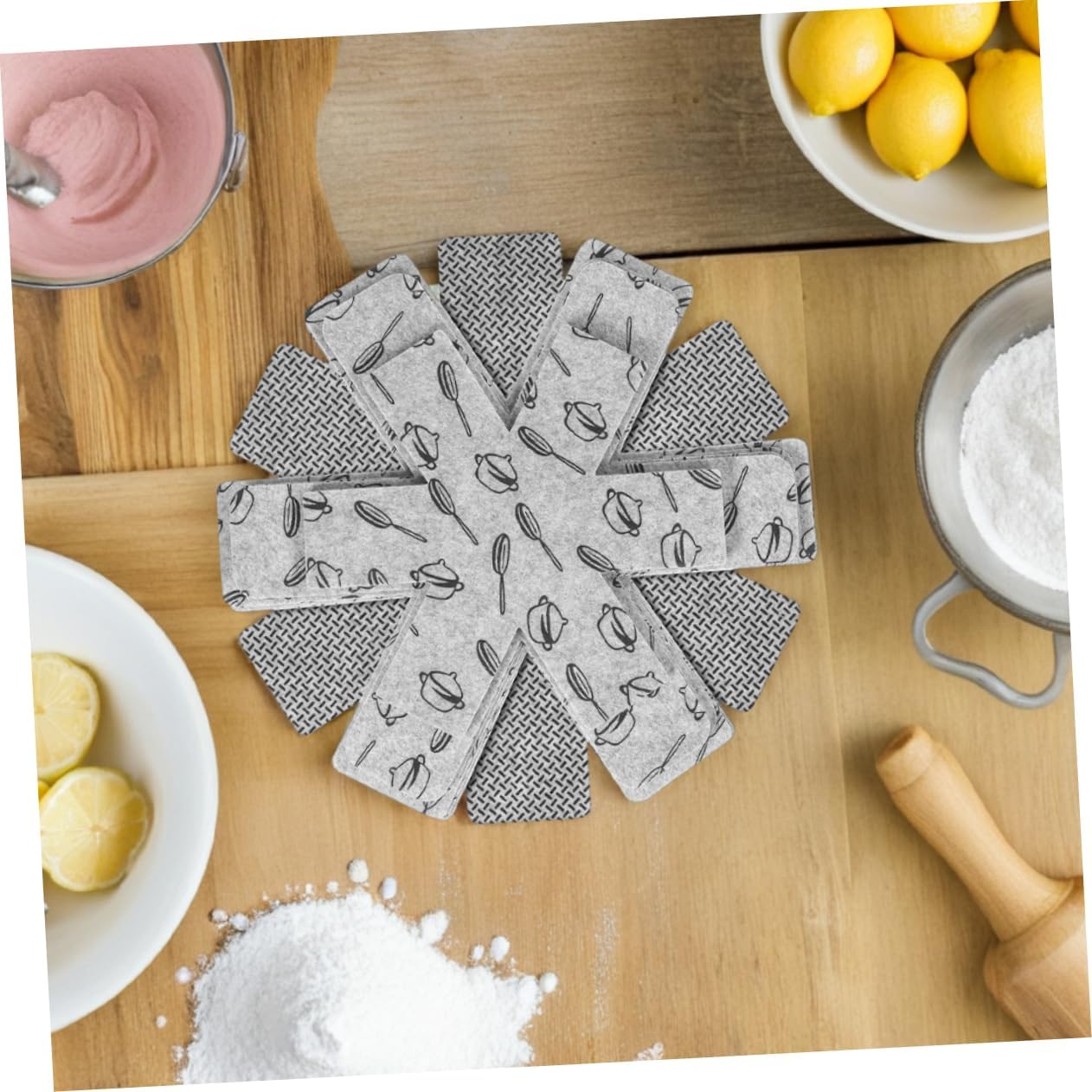 Non Woven Pan Protectors Reusable Dividers 12pcs Heat Resistant
