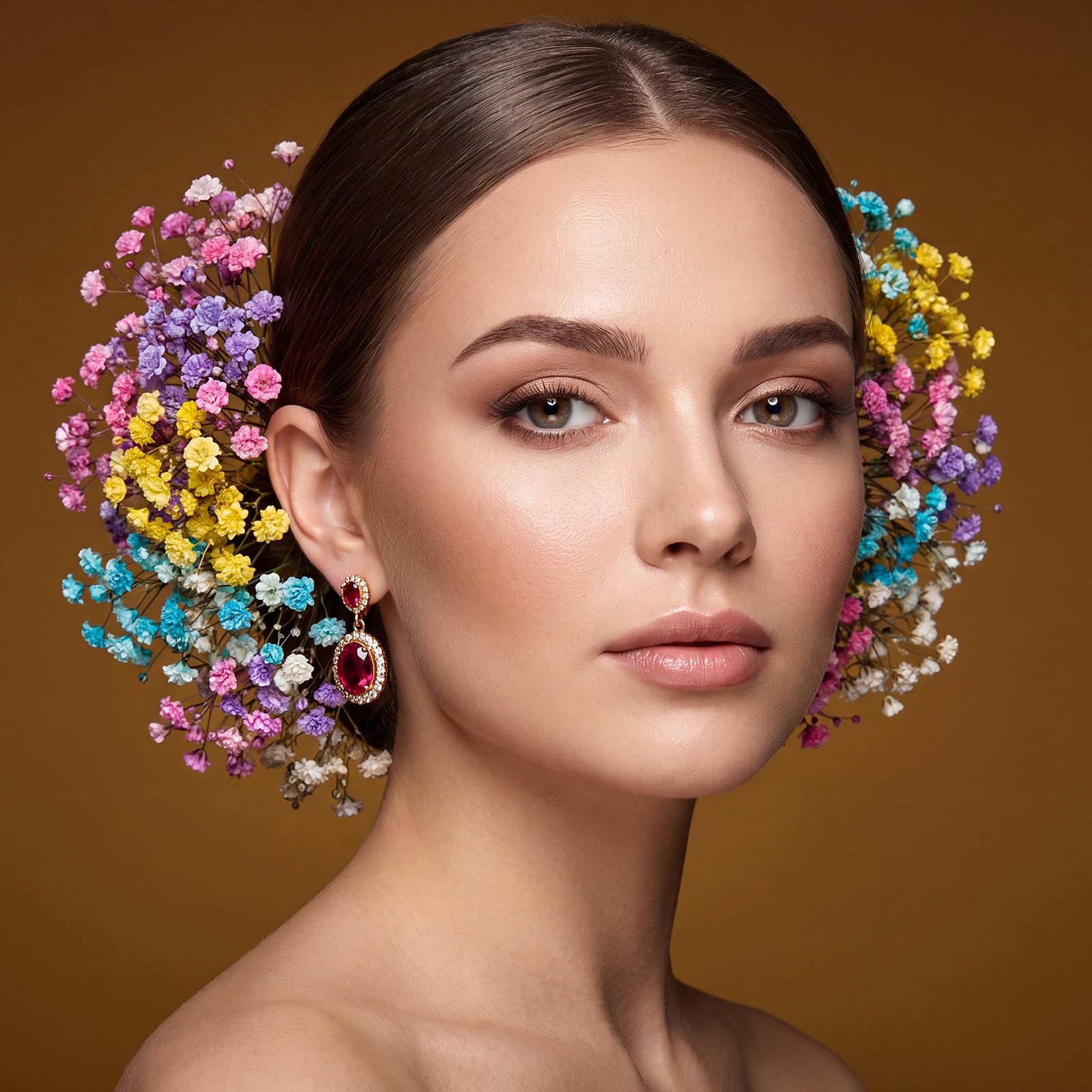 Daifunli Baby's Breath Pearl Hair Pins, Dried Flower Hair Accessories