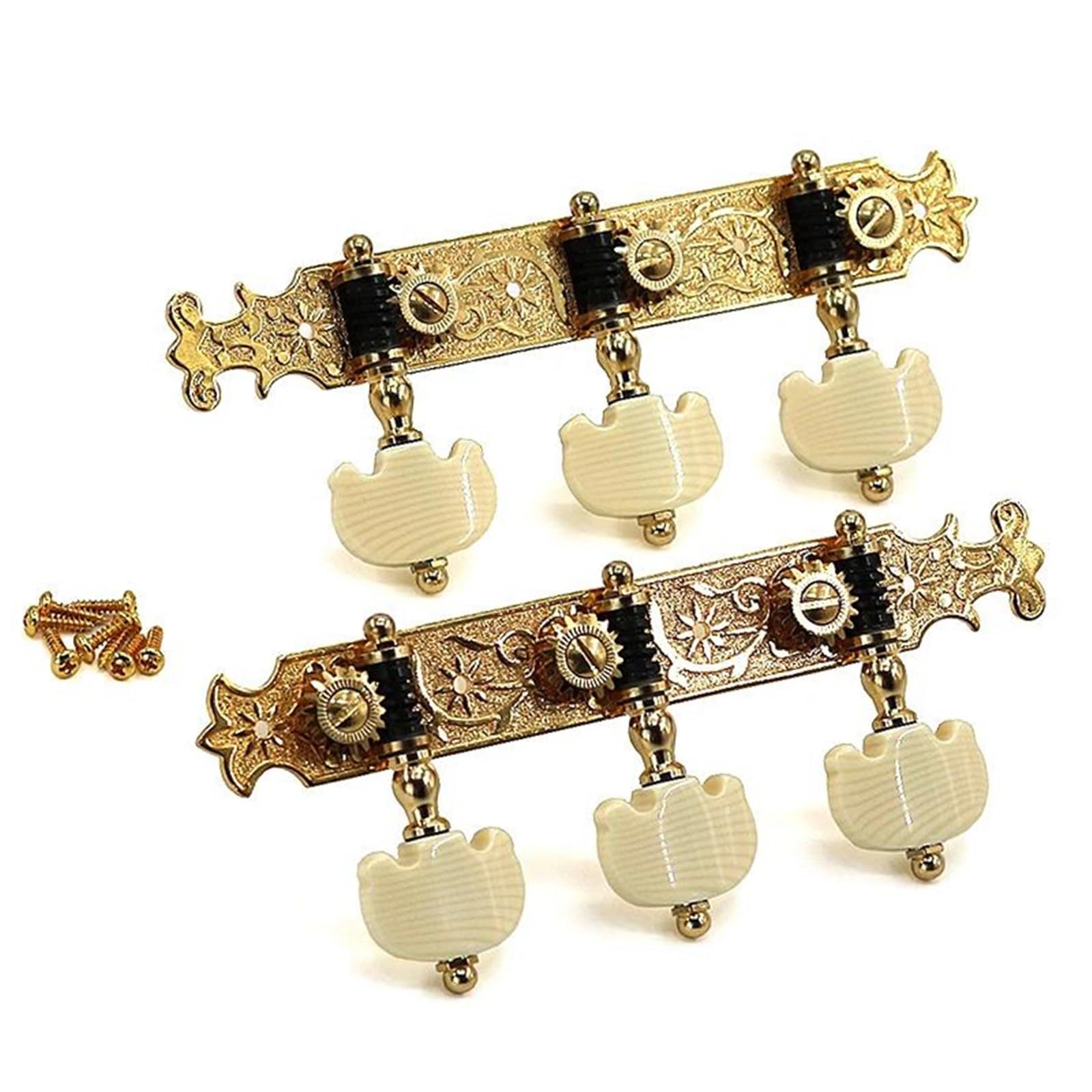 Gitarren Mechaniken Set Klassische Gitarre Tri Integrierte Winder Knöpfe Alle Metall Zubehör
