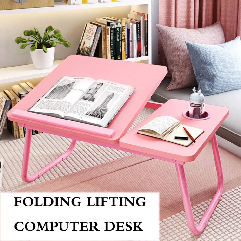 Supporto per Laptop,Vassoio da Letto Portatile per Laptop,Scrivania con Seduta Regolabile in Altezza,Scrivania da Letto Pieghevole,Lettura sul Divano,2