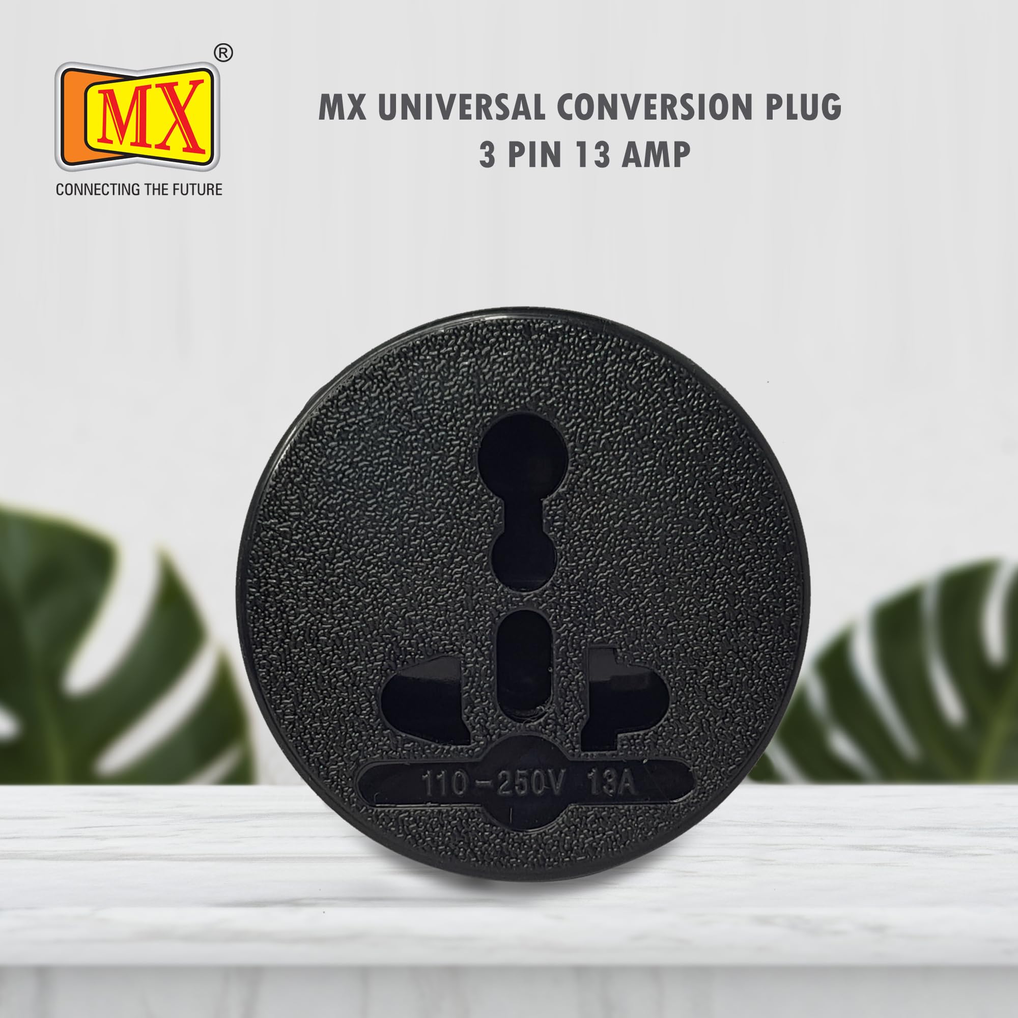 MX UK Adapter for Indian Pins, India to UK UAE, Hong Kong, Dubai, UK Power Adapter Converter- Type G - Perfect for Laptop, Camera, Phones, Chargers, iPhone, Tablets, Bluetooth Speakers Black(1 Pack) 1