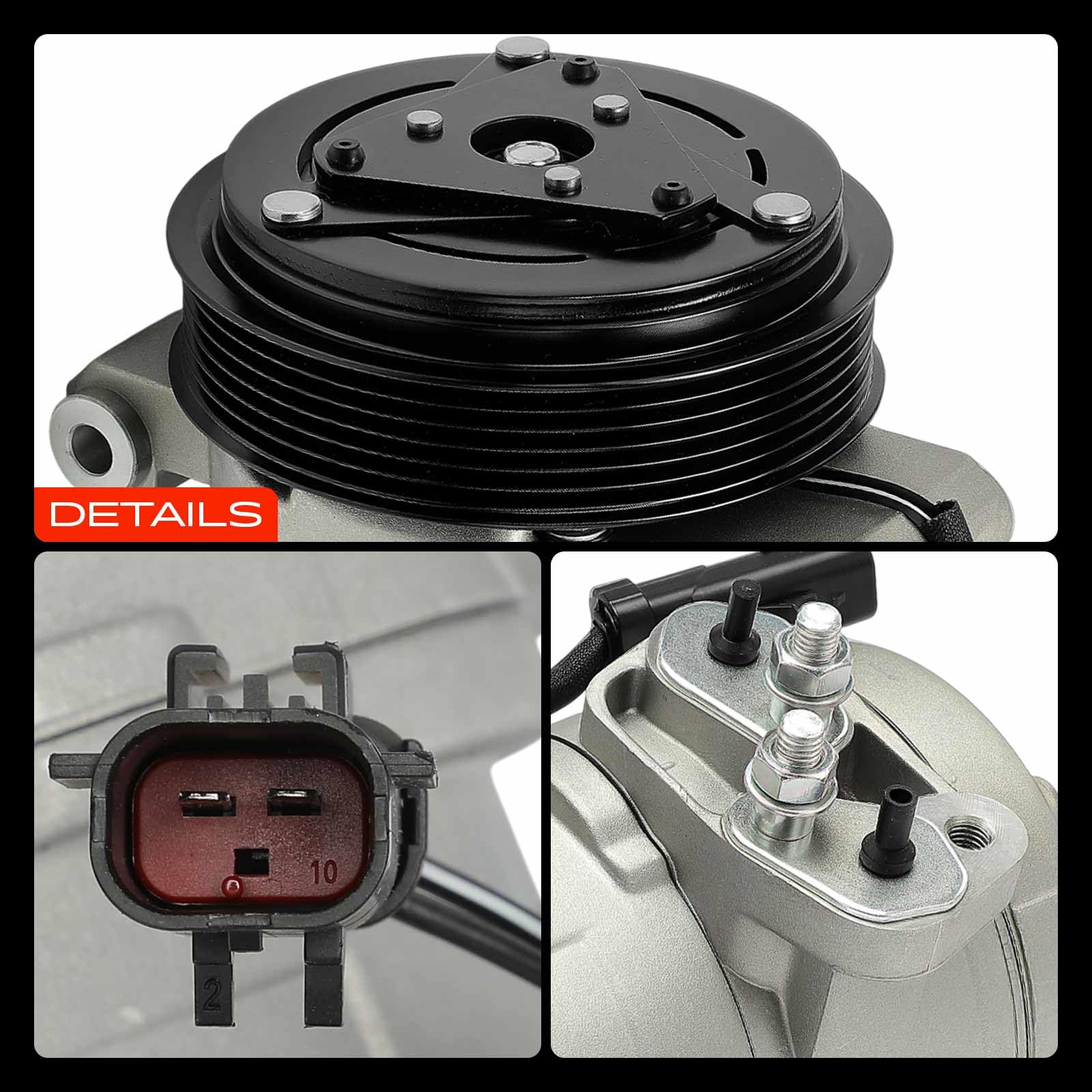 Frankberg Compresseur de climatisation avec embrayage | Compatible avec: Nitro, Wrangler III JK, Cherokee KK