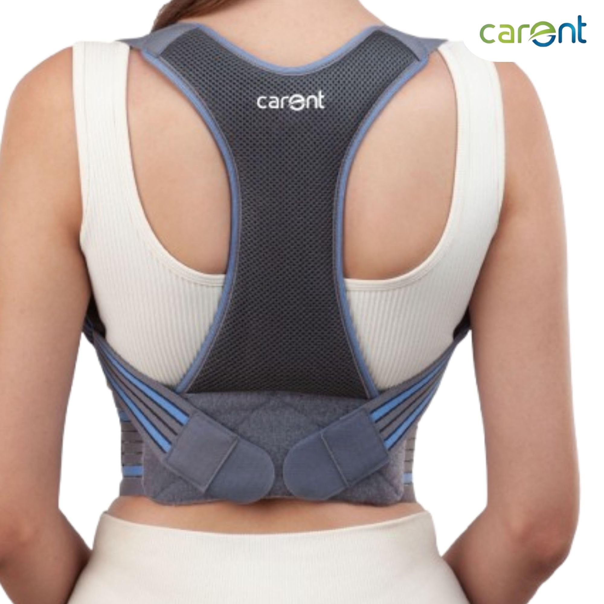 Carent Posture Corrector β Adjustable Back and Shoulder Brace for Spine Alignment Posture Improvement and Upper Back Support (Unisex) (XL)
