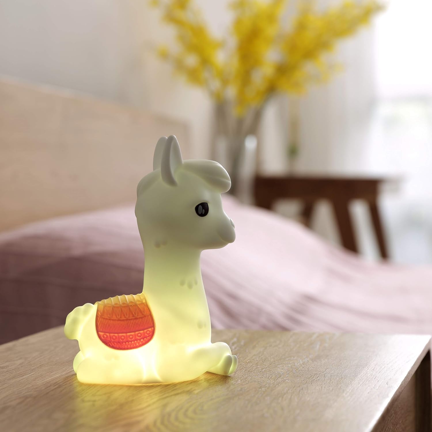 Dhink Alpaca Light Rechargeable with Timer and Dimmable, White