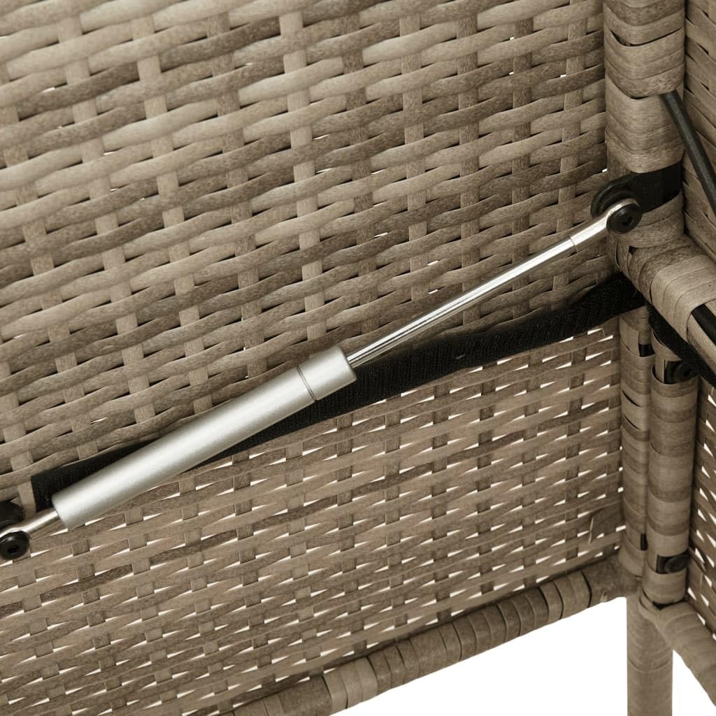 vidaXL Banco de Jardín con Cojines, Sofá Asiento Exterior, Banco de Parque, Mueble para Patio Terraza Balcón, Ratán Sintético Beige