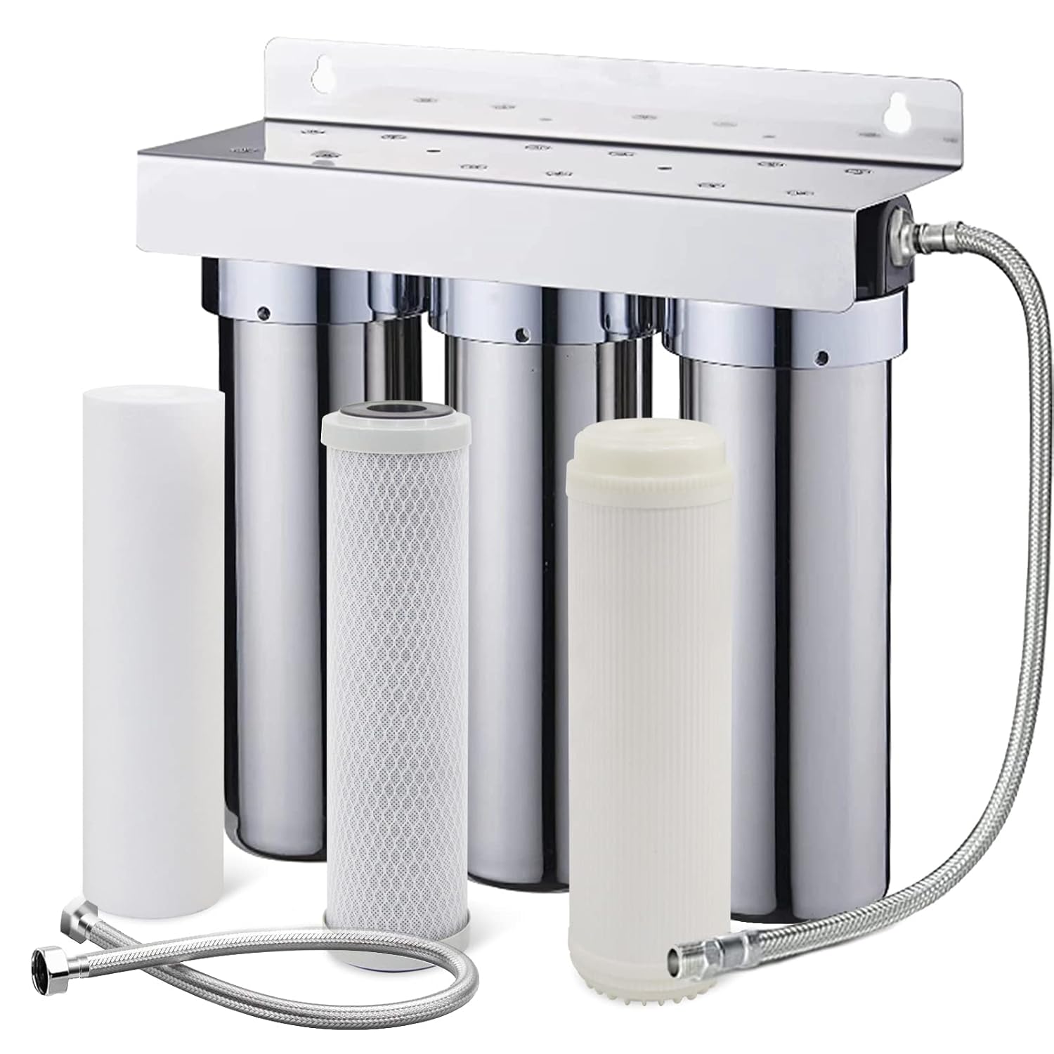 RUN.SE 3Stage Under Sink Water Filter 304 Stainless Steel Under Sink