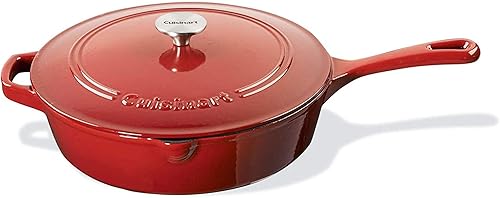 Cuisinart - Freidora de pollo (hierro fundido, 12 pulgadas), 12", Rojo (Red Gradient)
