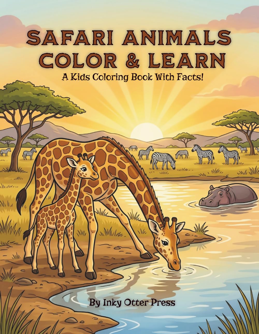 Safari Animals Color and Learn. A Kids coloring book with facts for kids (Color & Learn)