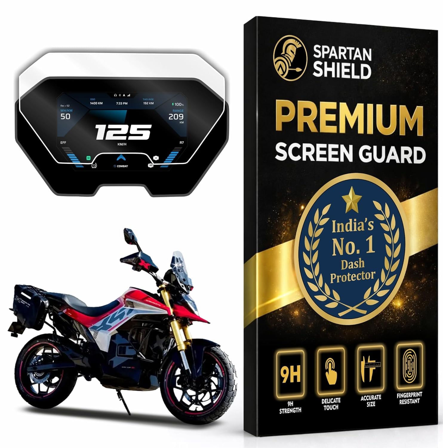 Digital Meter Screen Guard For ULTRAVIOLETTE X47 / X-47 Desert Wing / F77 SUPERSTREET / F-77 MACH 2 Bike 2026+ || 9H TFT Instrument Cluster Protector || Anti Scratch | HD Clarity | Water Resistant || 9H Display Speedometer Console Accessory For Ultraviolet UV F 77 2025 [Not Tempered Glass]-picture-31