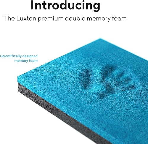 Miniatura 4 de Luxton - Taburete ergonómico con ruedas, doble acolchado y espuma viscoelástica, ajustable para spa, silla de escritorio con silla giratoria