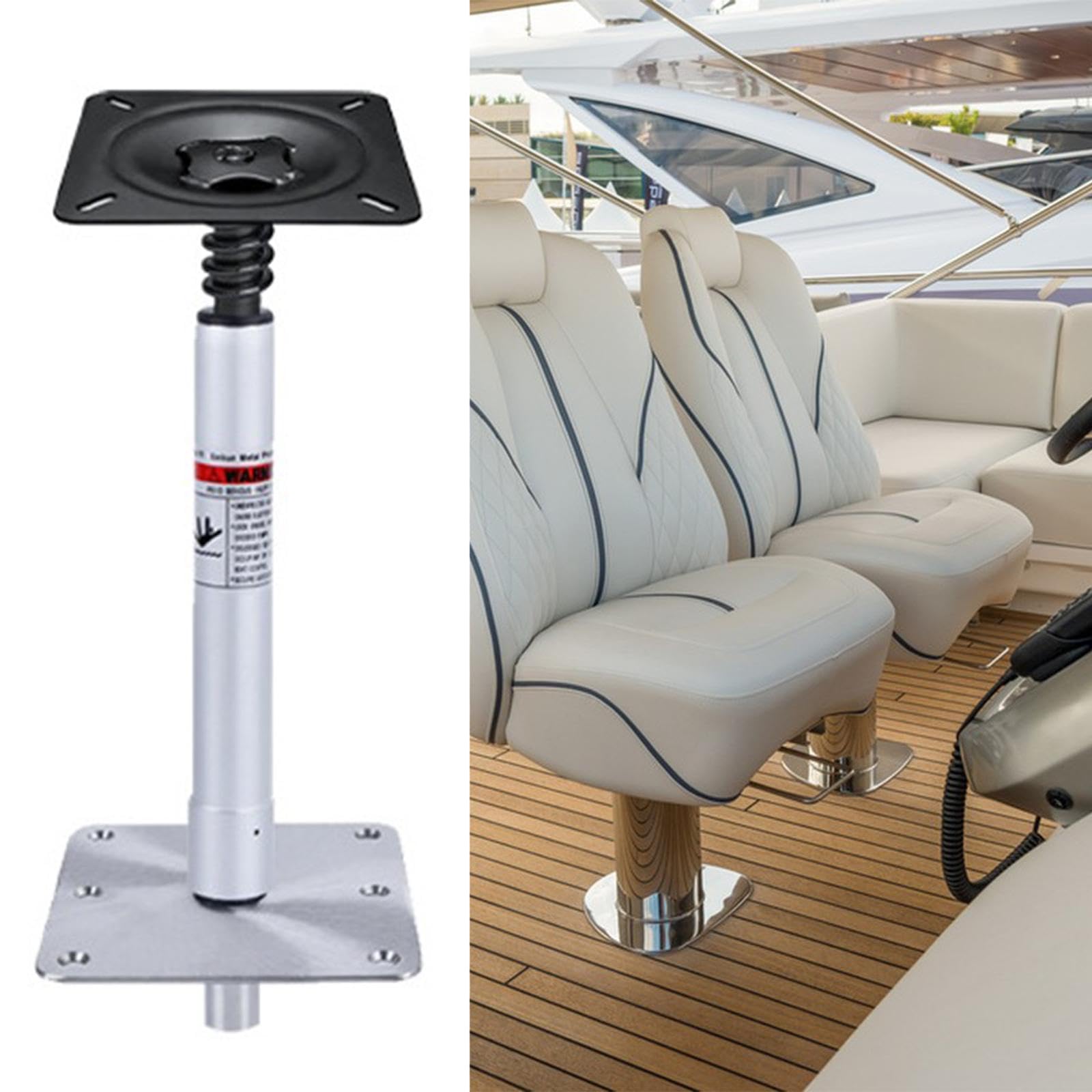 YIJU Boat Seat Pedestal Mount Boat Chair Base,Simple Assembly Lightweight Accessories Marine Pedestal for Marine Vessel