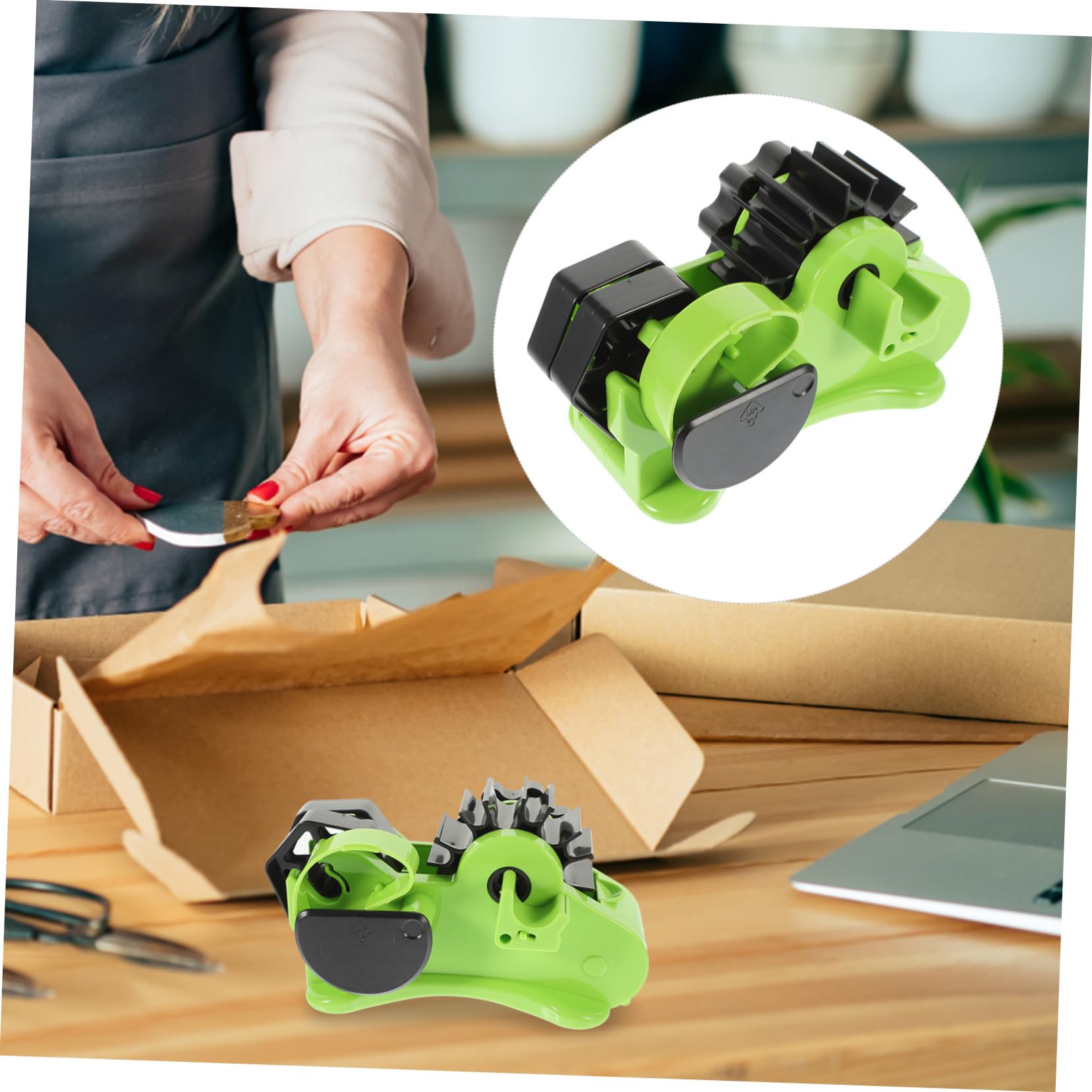 MAGICLULU Dispenser per Nastro Adesivo per Sublimazione Supporto per Nastro Termico Multirotolo da Tavolo Pratico Taglierino per Ufficio e Casa