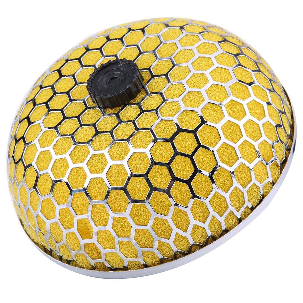 Filtro Dell'aria, Filtro di Aspirazione della Presa D'aria Dell'Auto, Schiuma di Funghi, Filtro a Fungo Hks, Garza Ad Alto Flusso, Universale (rosso), Ideale per Auto con Spazio (Giallo)