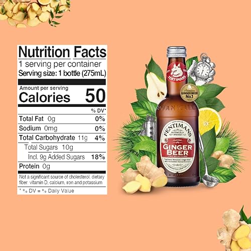 Miniatura 2 de Fentimans Ginger Beer - Cerveza de jengibre sin alcohol, cerveza de jengibre elaborada botánicamente, refresco natural, hecho con raíz de jengibre