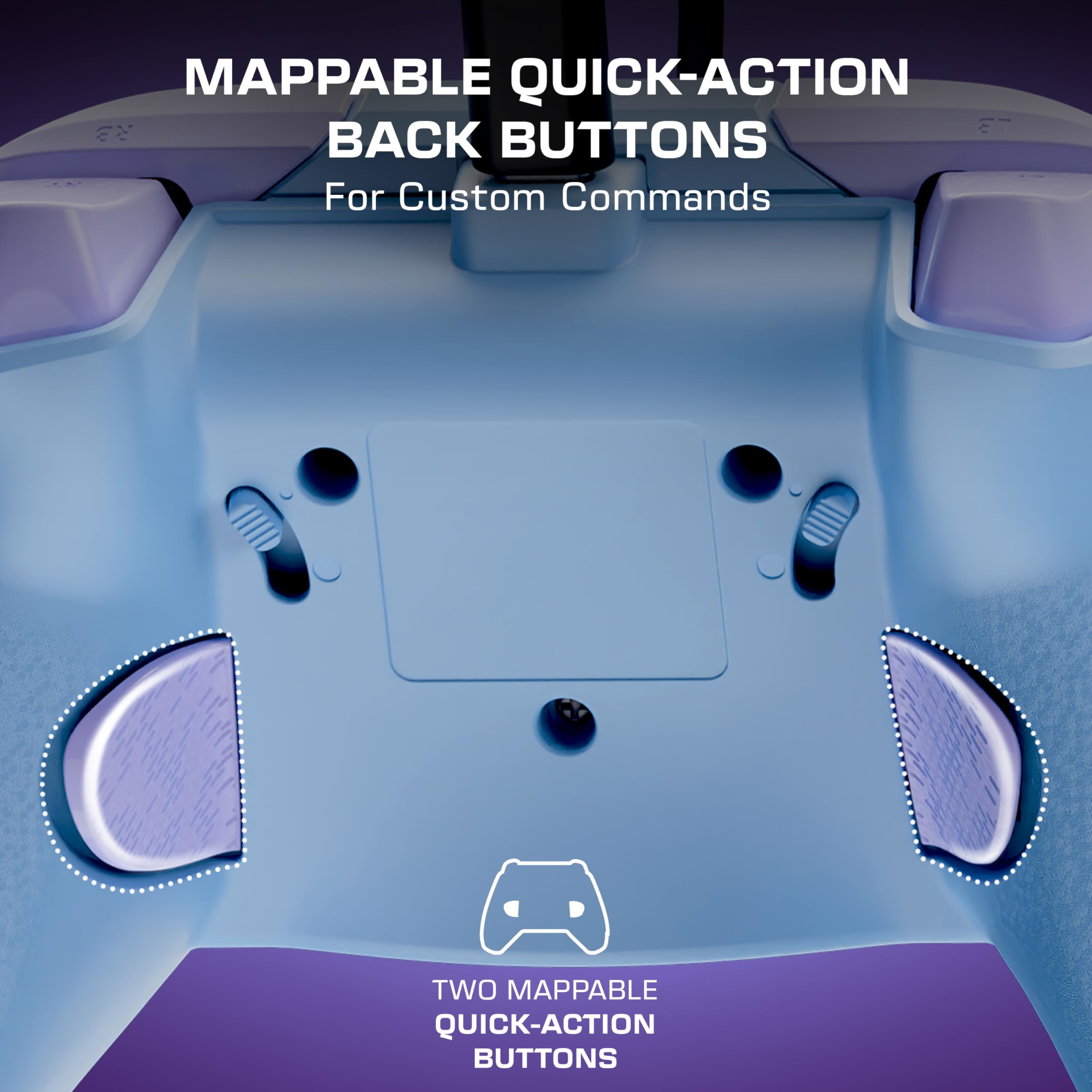 Turtle Beach Rematch Advanced Wired Gaming Controller for Xbox & PC – Glow, Remappable Buttons, Hair Triggers, Audio Controls, 8ft Cable, Officially Licensed by Xbox – Cotton Candy