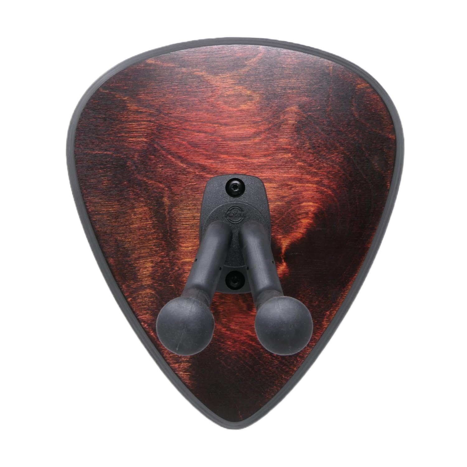 Gitarren Wandhalter aus Holz Wandhalterung - Rot Schwarz 23,5x23,5cm - Gitarrenhalter Modell DARK EDGE FOUR