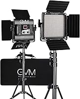 GVM 560 LED Video Light 2-Pack: Dimmable Bi-Color 2300K-6800K, CRI 97+, APP Control for YouTube Studio Photography Outdoor Lighting