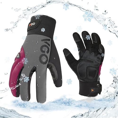 Miniatura 1 de Vgo... -4.0 F-4F Guantes de trabajo de invierno para mujer, guantes de trabajo impermeables para clima frío (SL8777FW-FM)